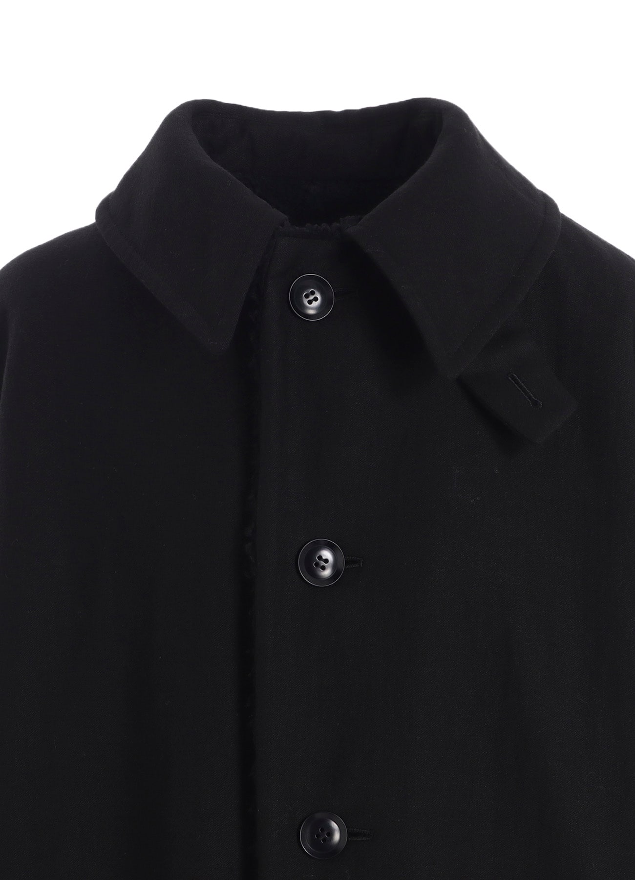 COTTON/FLAX MOLESKIN DETACHABLE HOODIE COAT