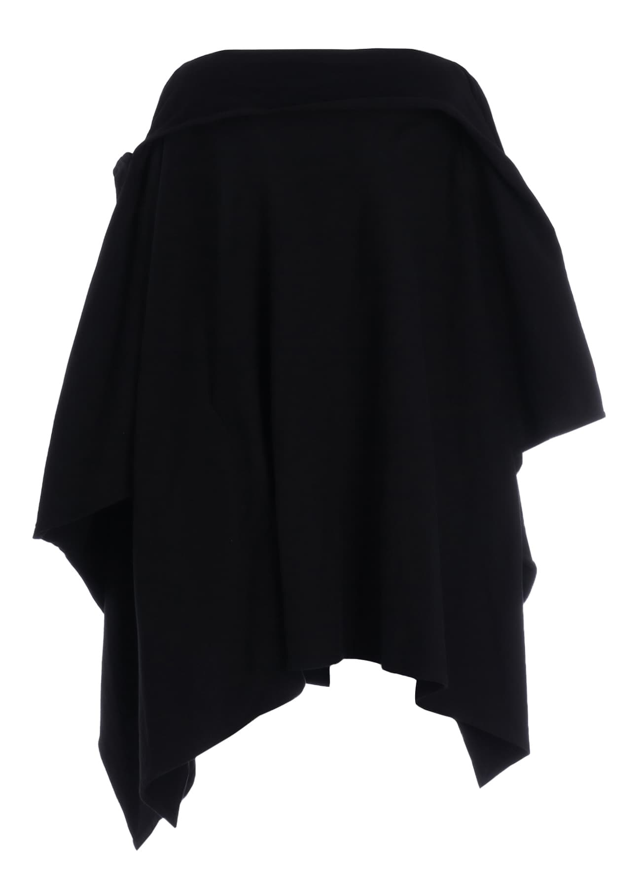 ASYMMETRIC COMBED FLEECE CAPE