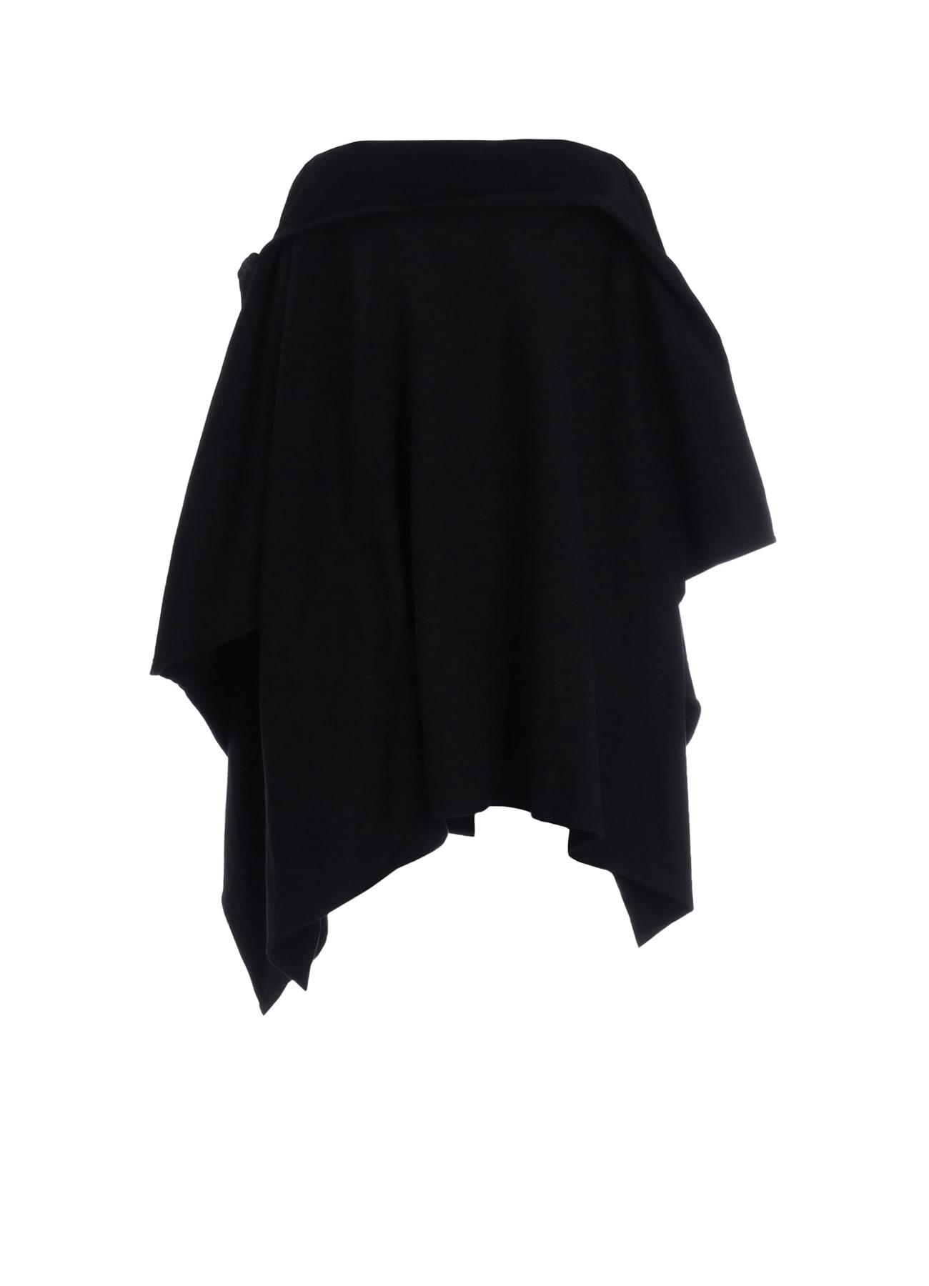 ASYMMETRIC COMBED FLEECE CAPE
