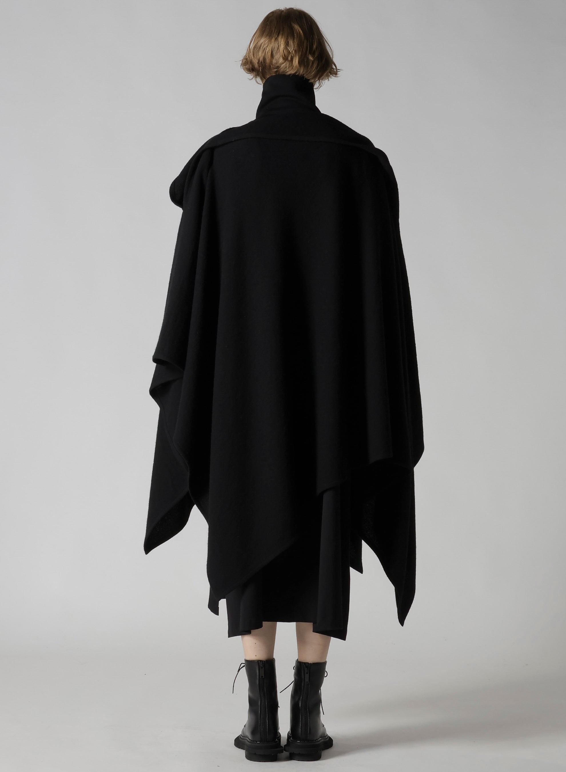 TOP VINTAGE FLANNEL ASYMMETRIC CAPE