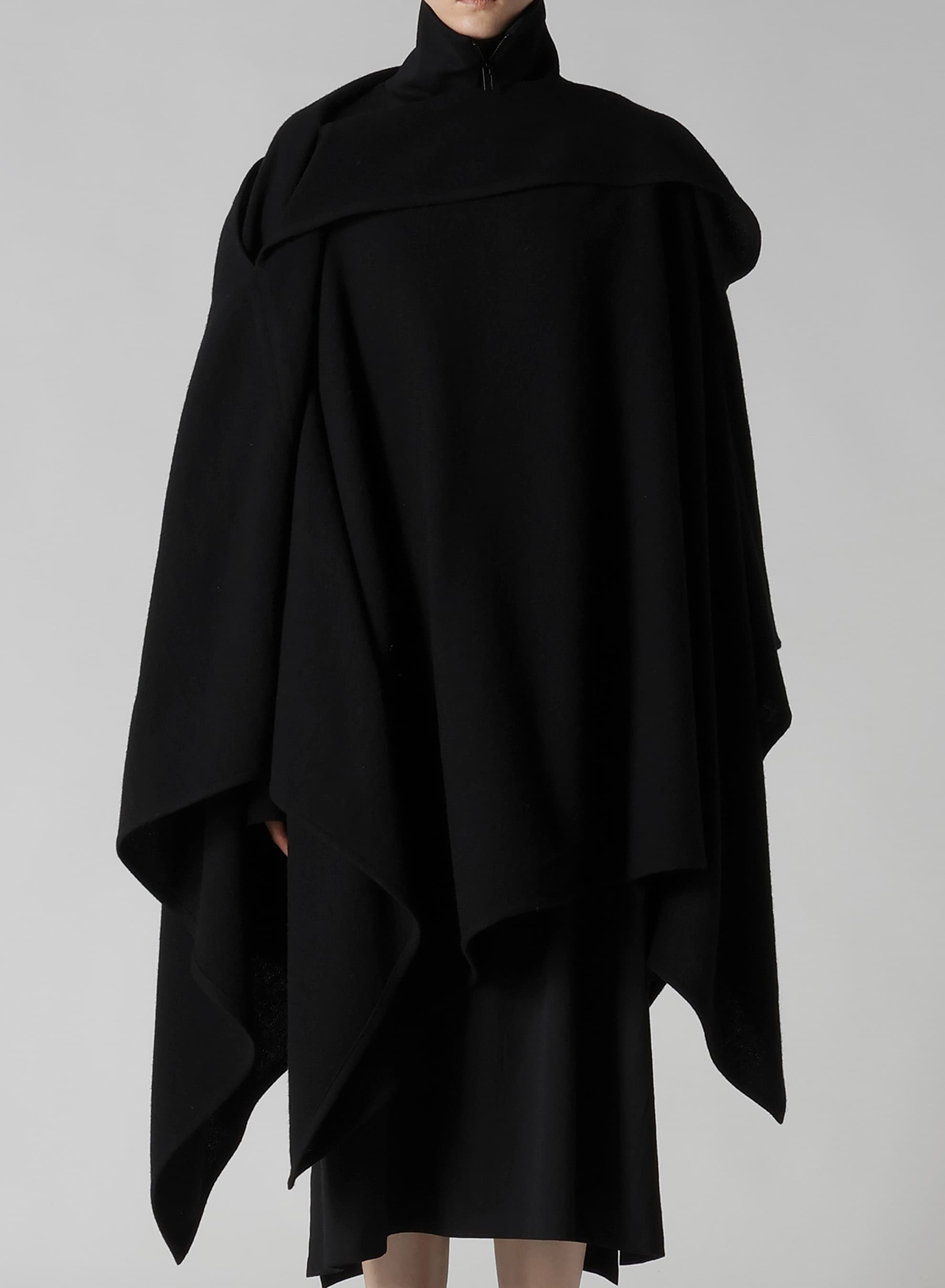 TOP VINTAGE FLANNEL ASYMMETRIC CAPE