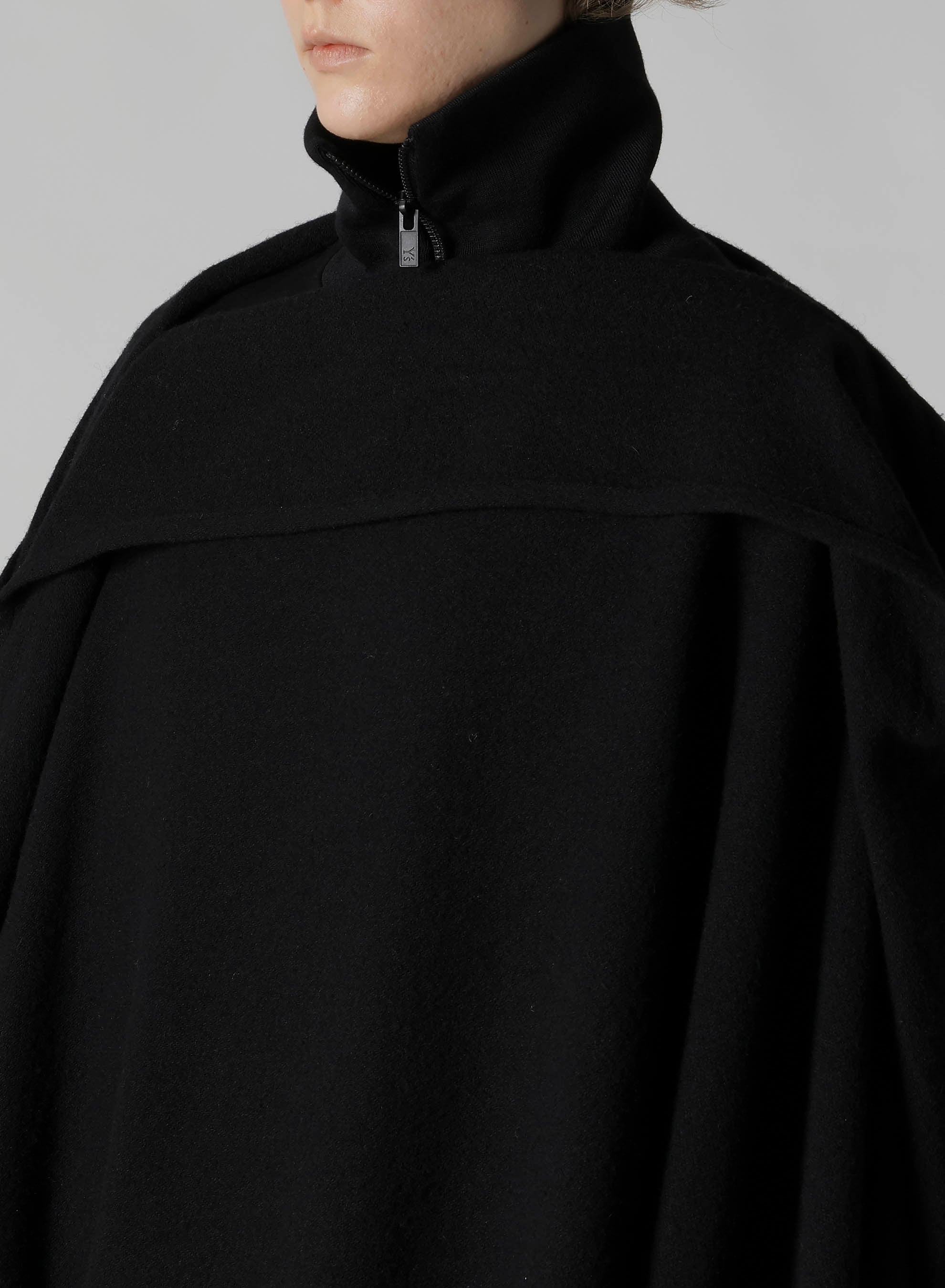 TOP VINTAGE FLANNEL ASYMMETRIC CAPE