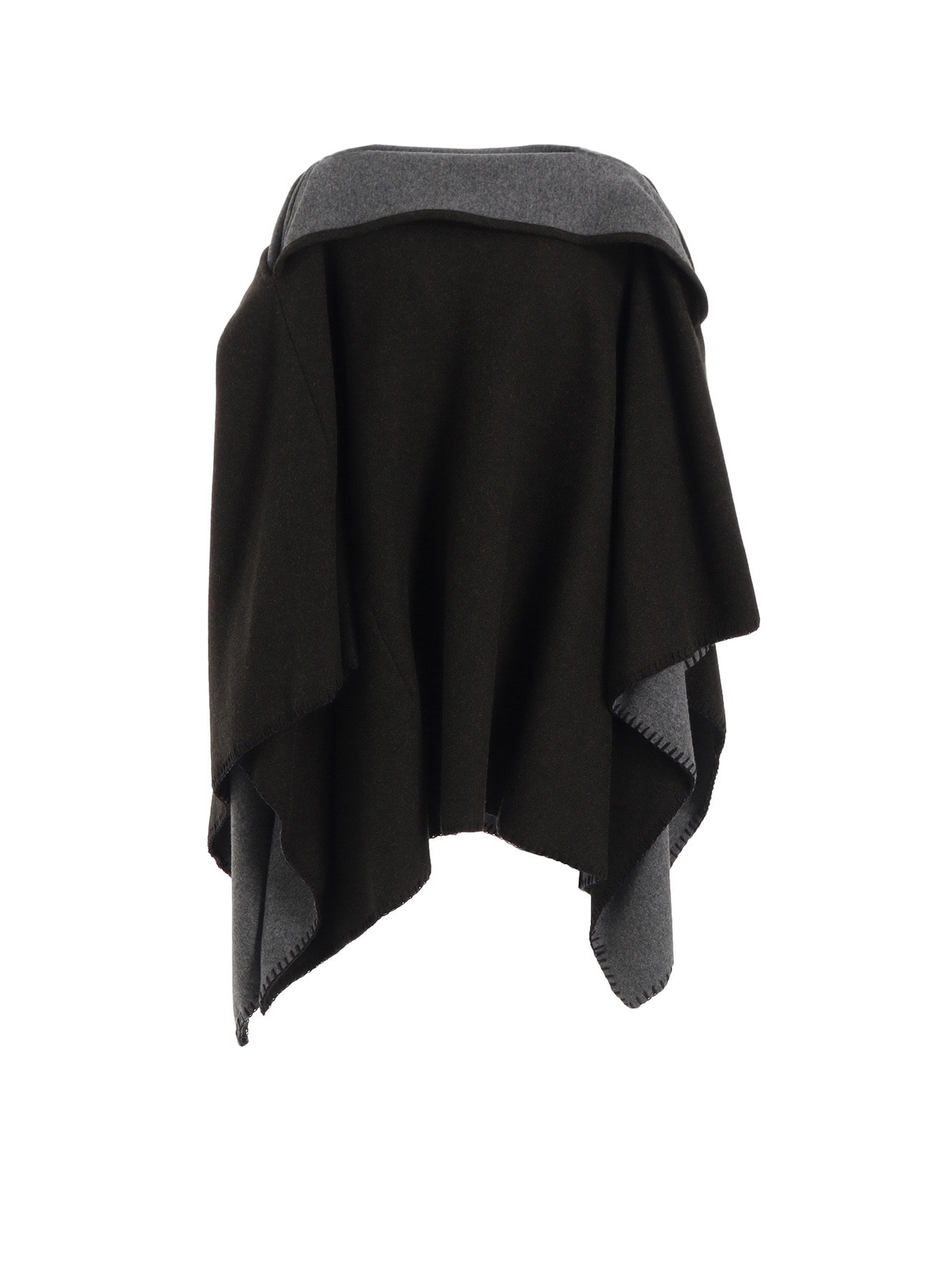 W/NY REVERSIBLE JERSEY ASYMMETERIC CAPE