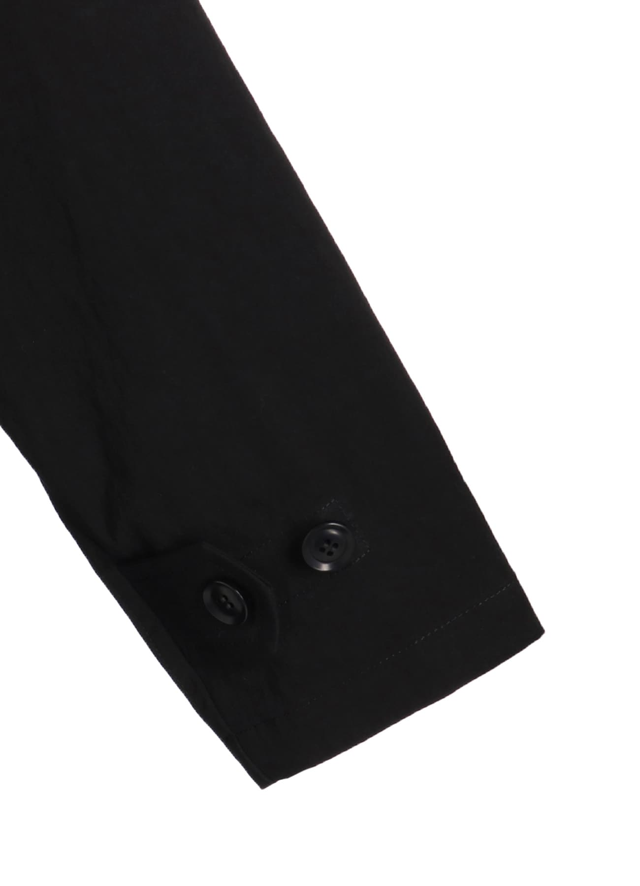 COTTON NYLON GABARDINE COLLARLESS COAT