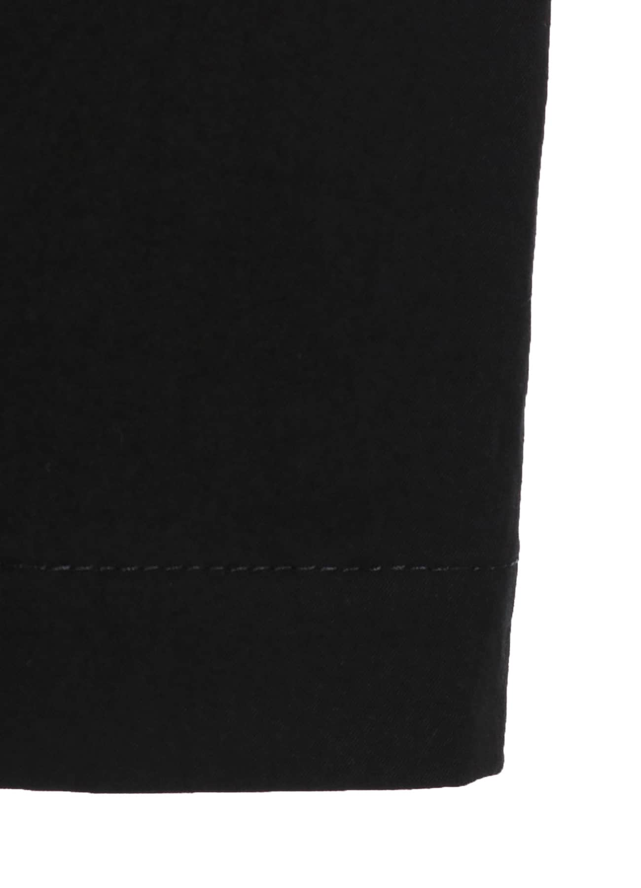 COTTON NYLON GABARDINE COLLARLESS COAT