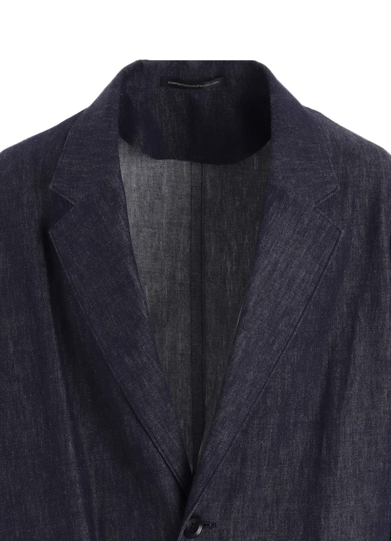 6OZ DENIM GARMENT FINISH 3-BUTTON TAILORED COAT