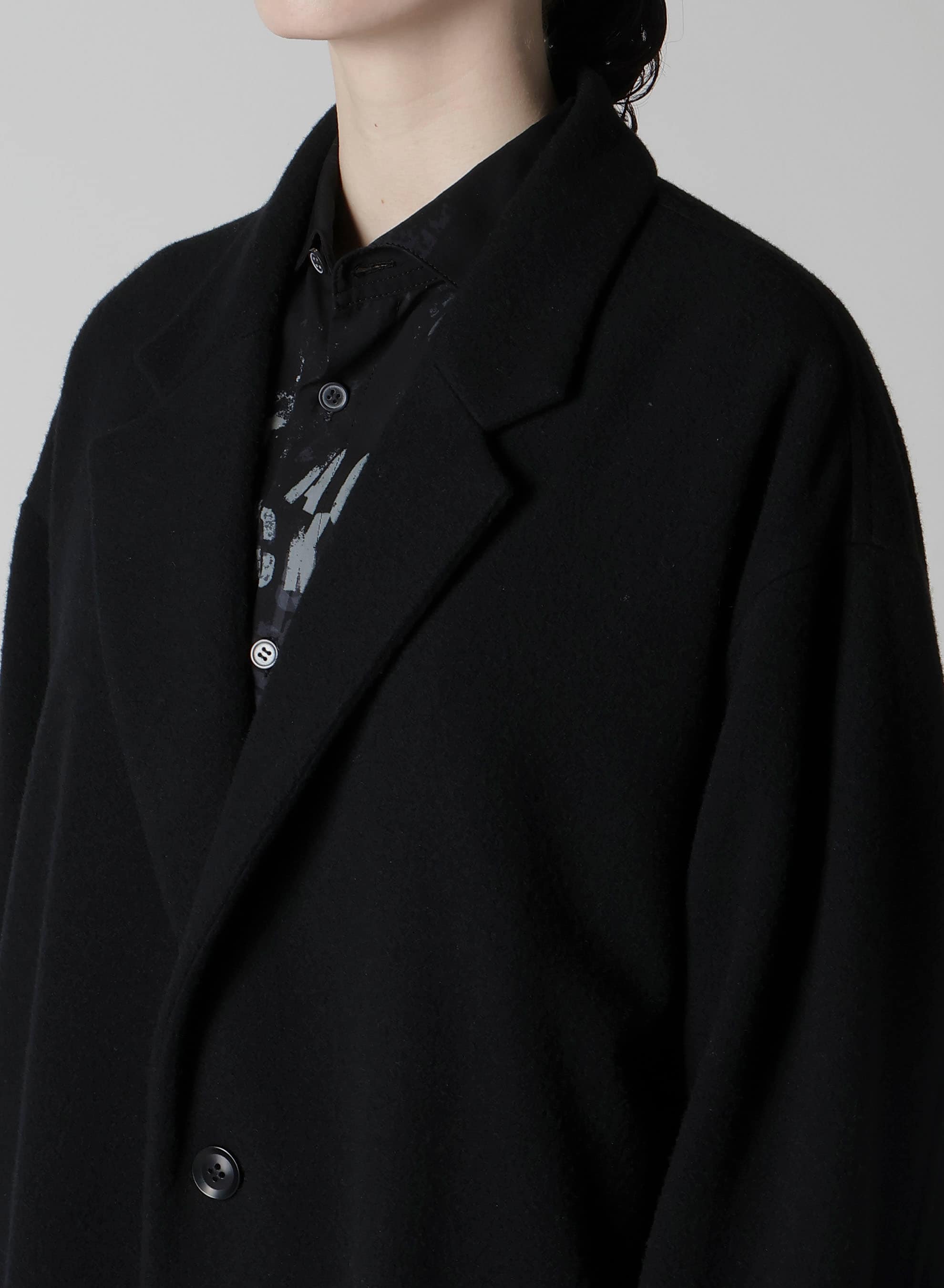 WOOL MOSSER 3-BUTTON TAILORED COAT