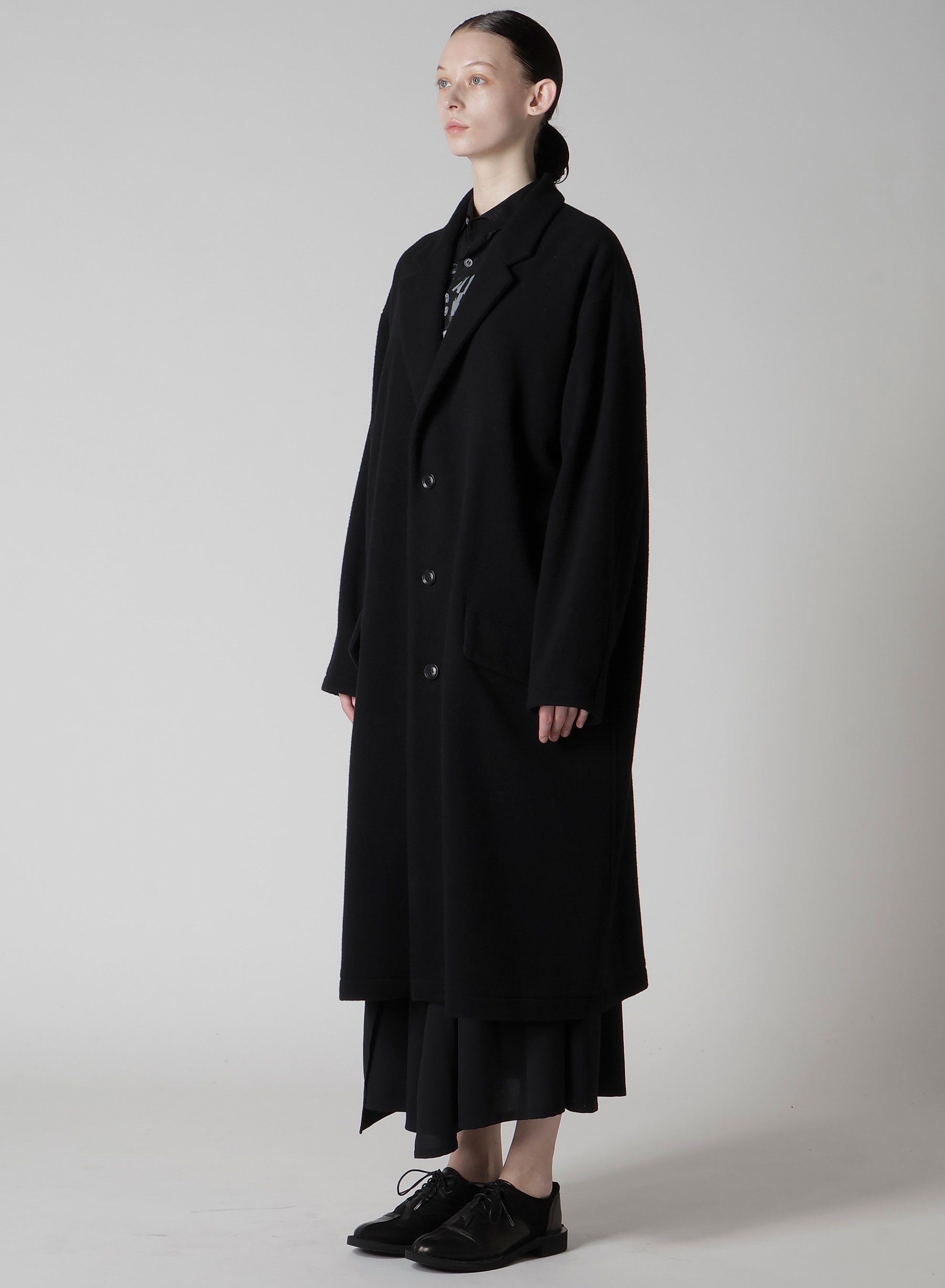 WOOL MOSSER 3-BUTTON TAILORED COAT