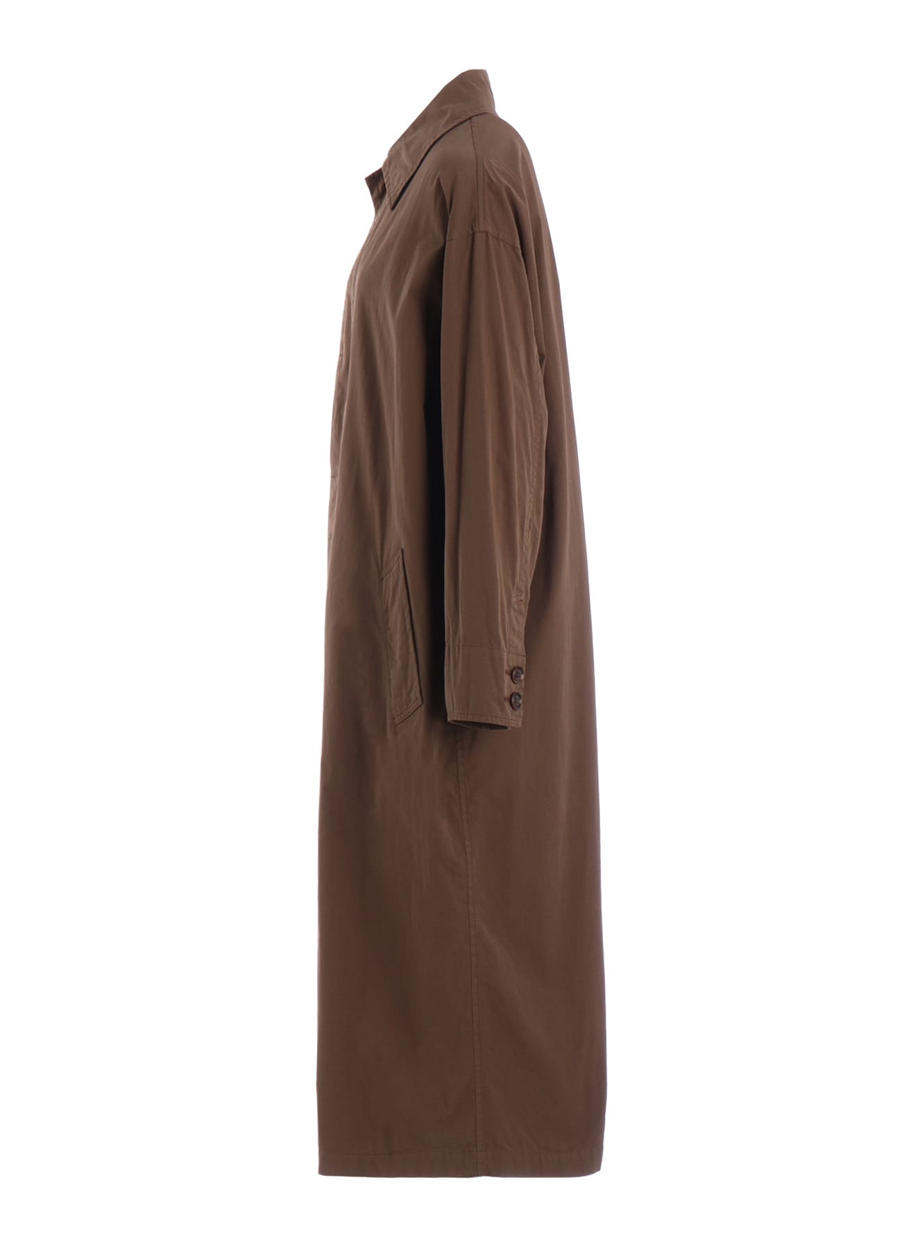 COTTON TWILL GARMENT DYE TURN OVER COLLAR COAT