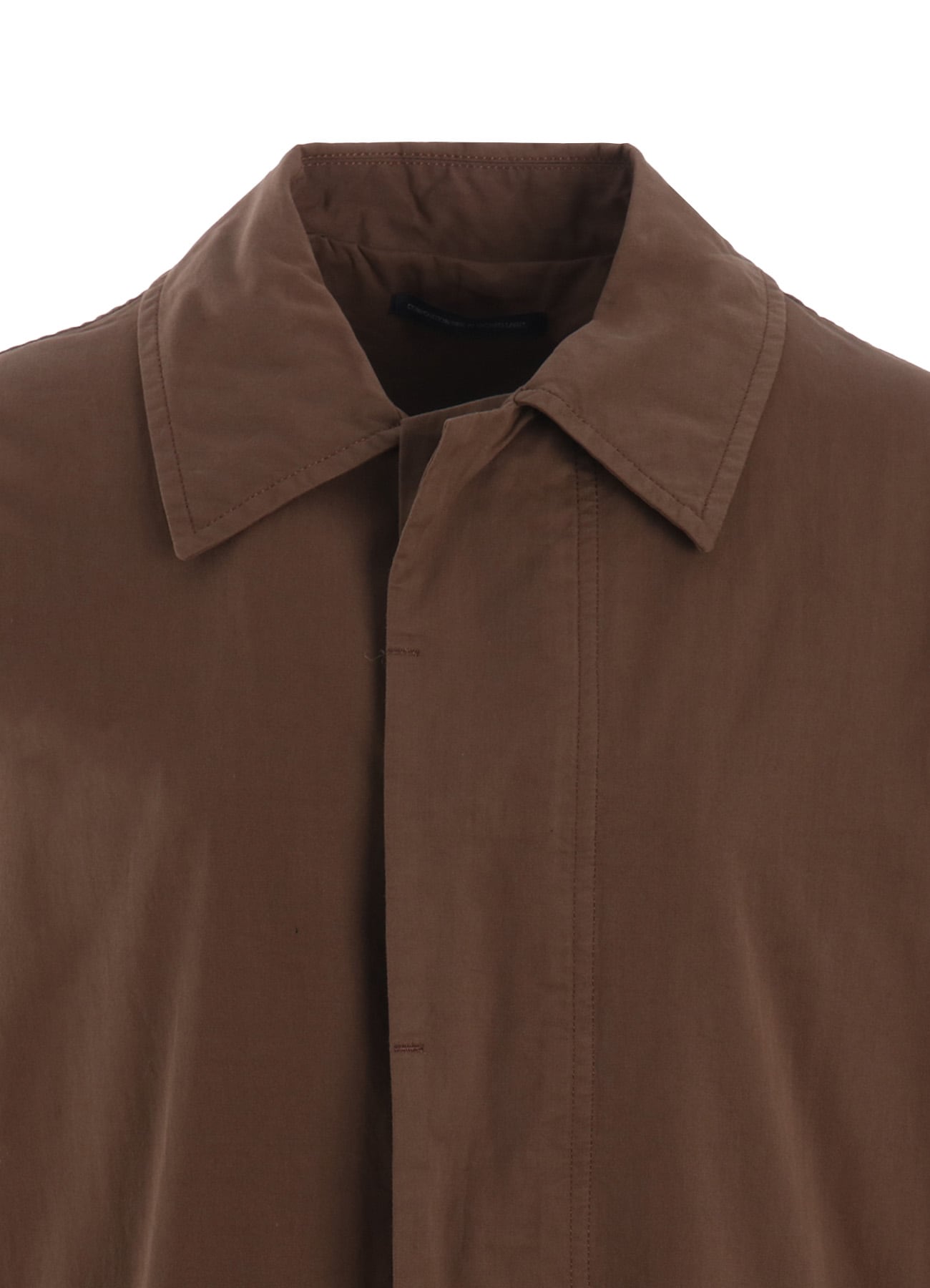 COTTON TWILL GARMENT DYE TURN OVER COLLAR COAT