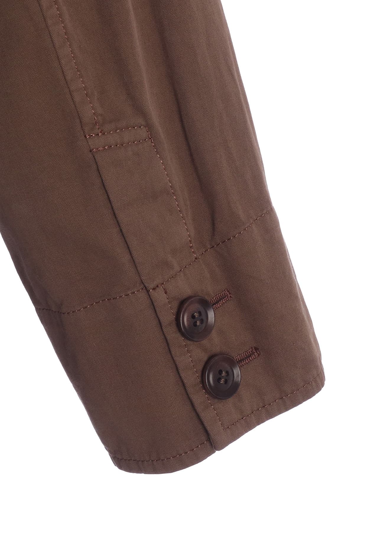 COTTON TWILL GARMENT DYE TURN OVER COLLAR COAT