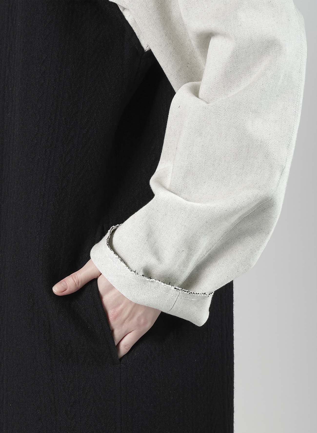 CABLE JQ KNIT COLLERLESS COAT