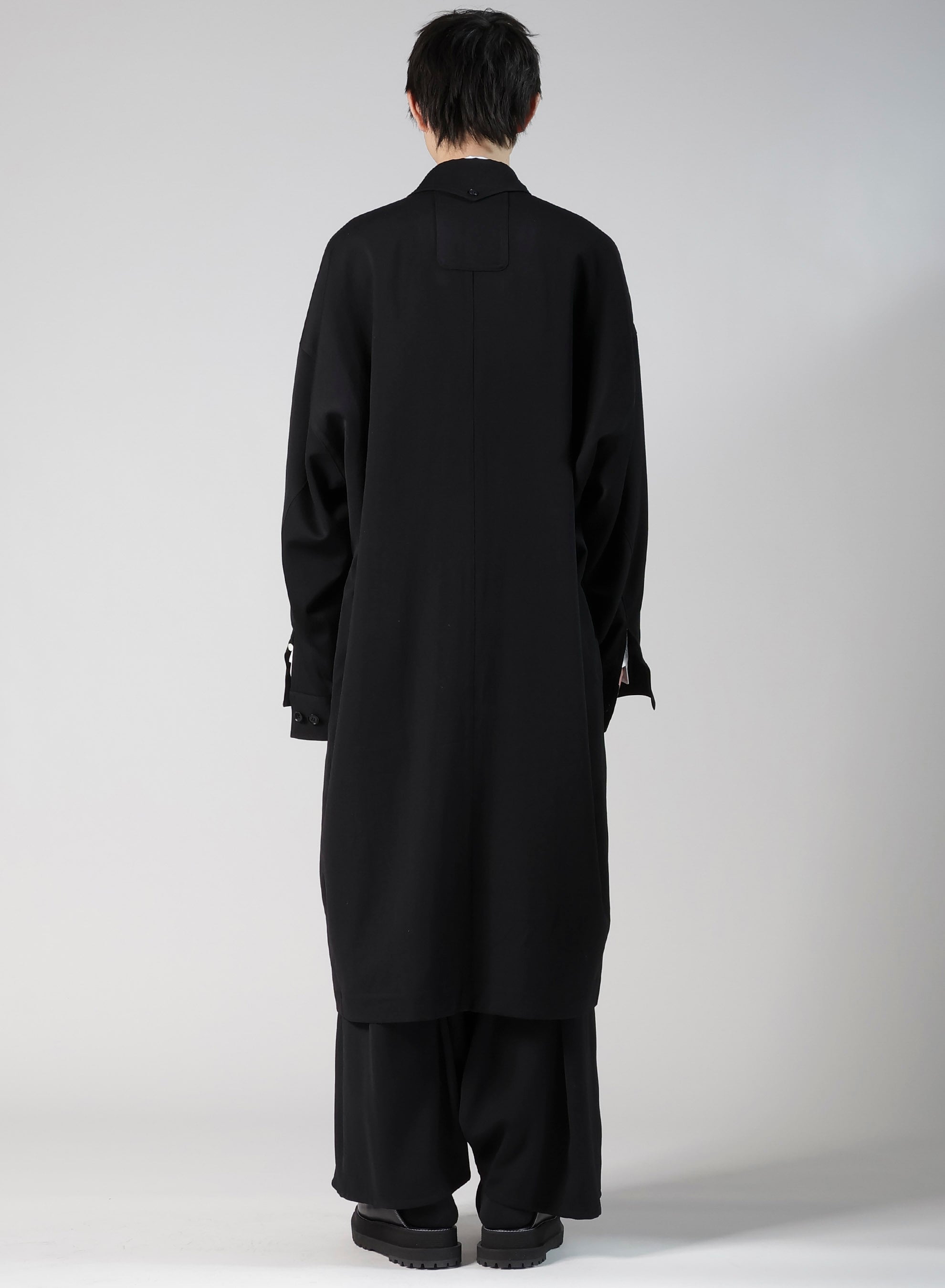 WOOL GABARDINE LONG COAT(S Black): Y's.｜THE SHOP YOHJI