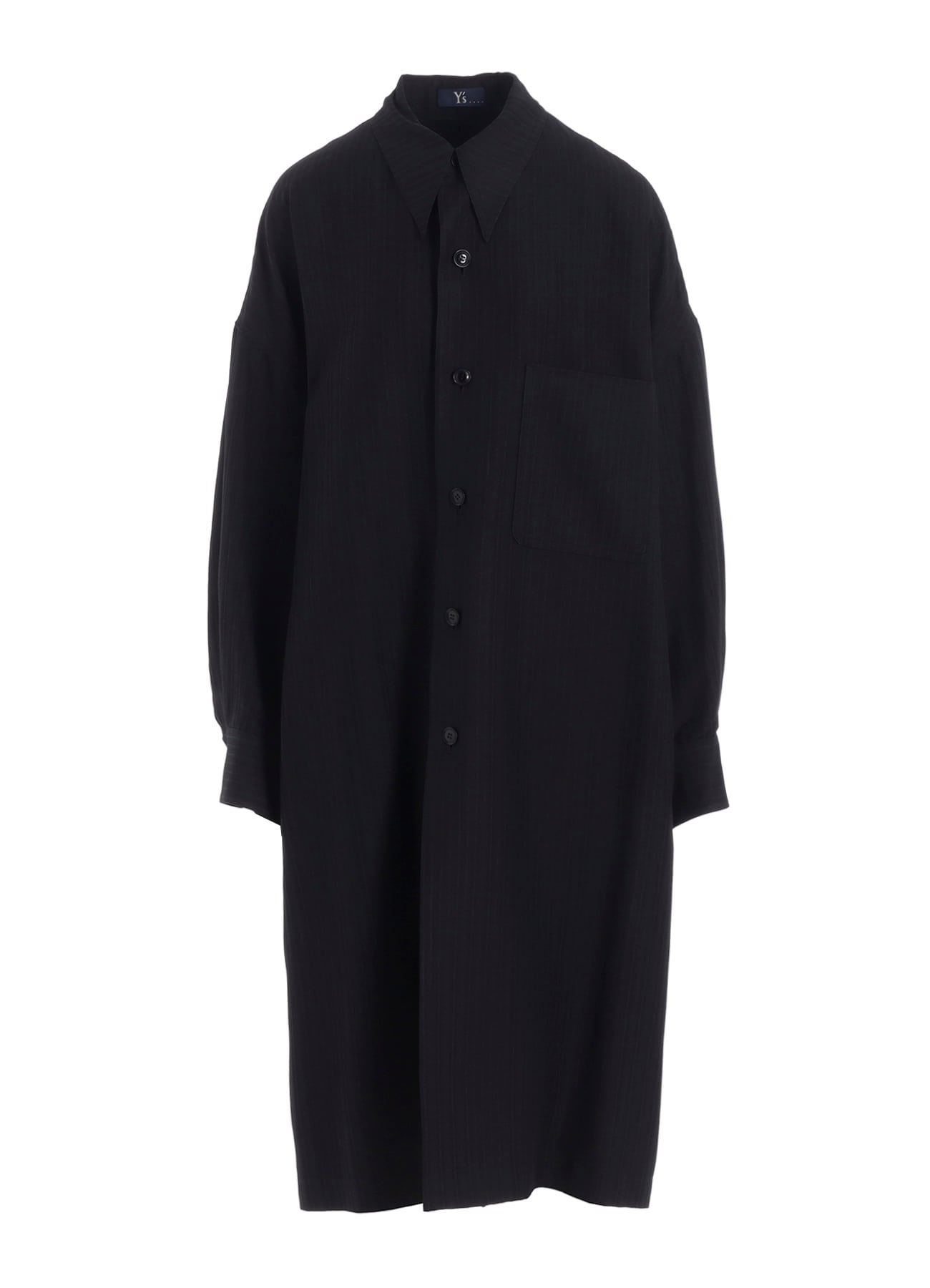 VISCOSE TWEED STRIPE LONG COAT