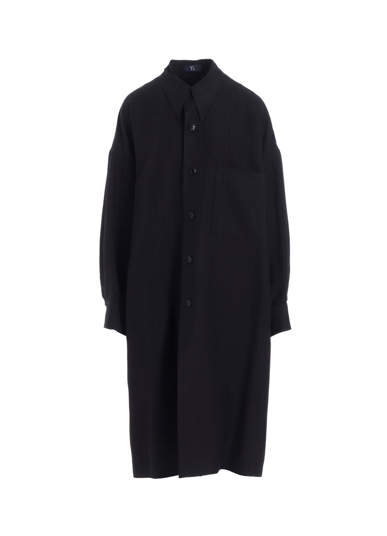 VISCOSE TWEED STRIPE LONG COAT