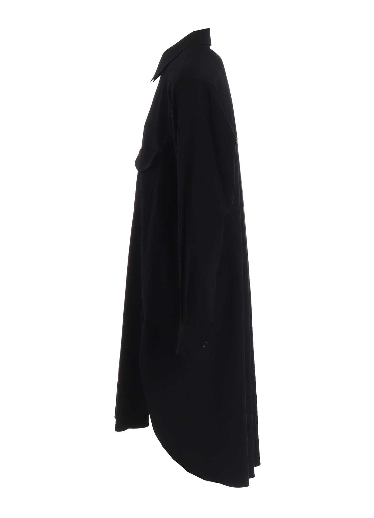 WOOL BREND TWILL MILITARY SHIRT DRESS