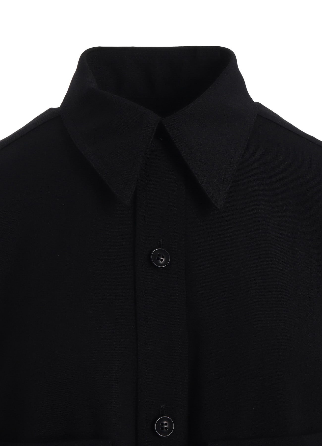 WOOL BREND TWILL MILITARY SHIRT DRESS