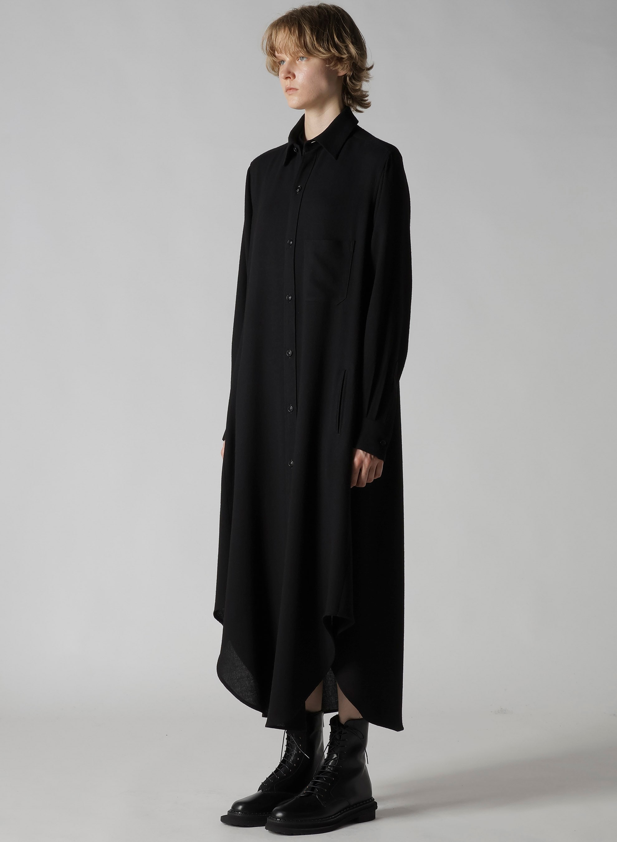 W/RY WASHER PROCESSED GAUZE DRESS