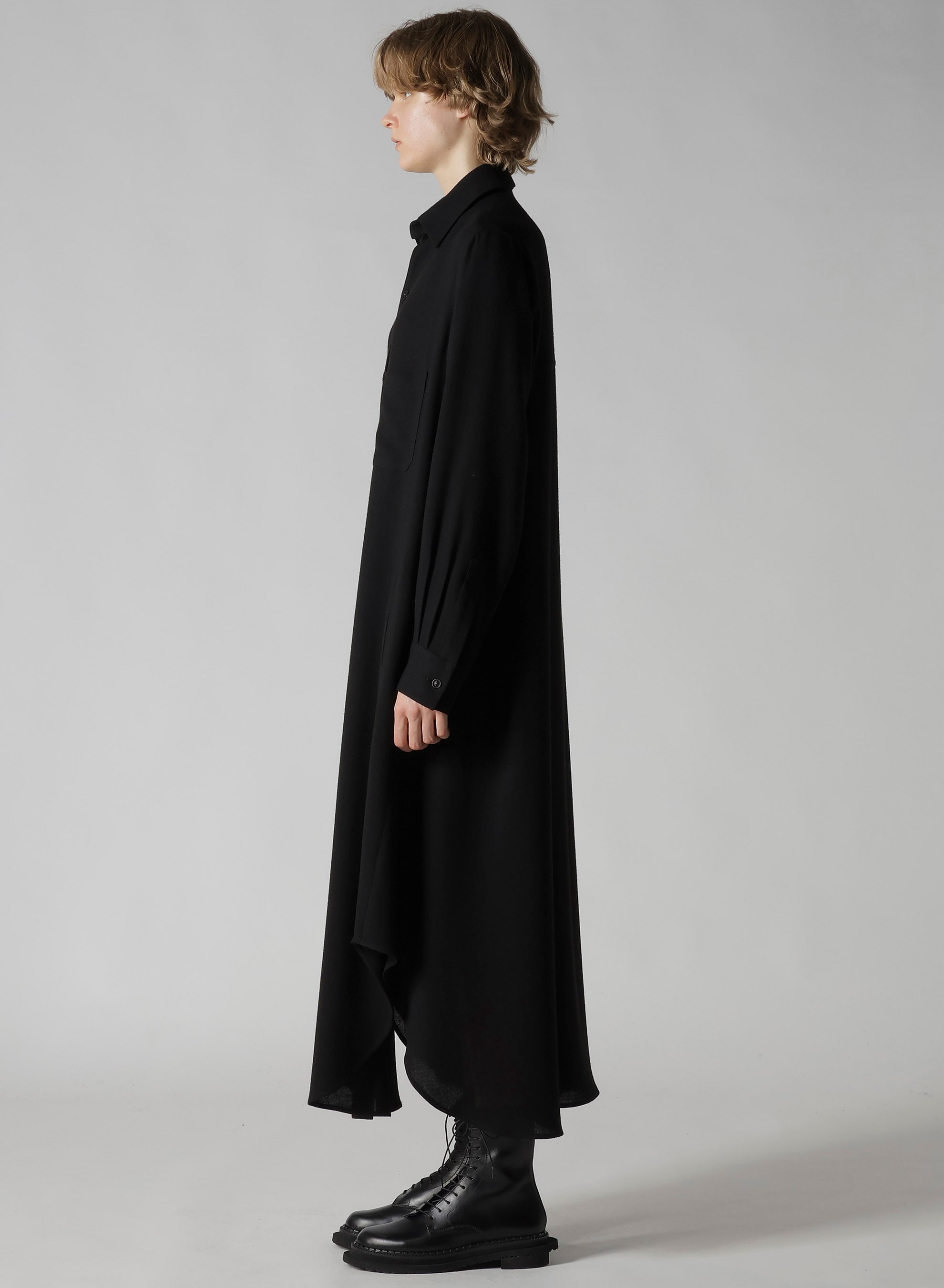 W/RY WASHER PROCESSED GAUZE DRESS