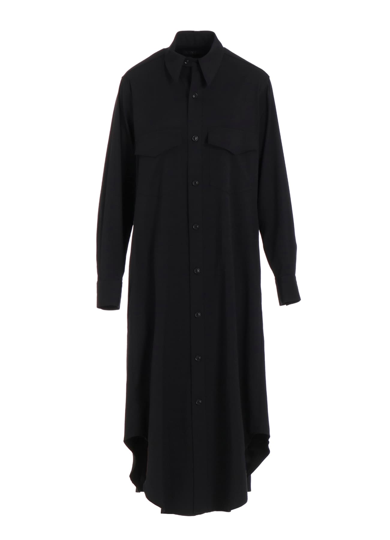 WOOL BREND TWILL MILITARY LONG DRESS