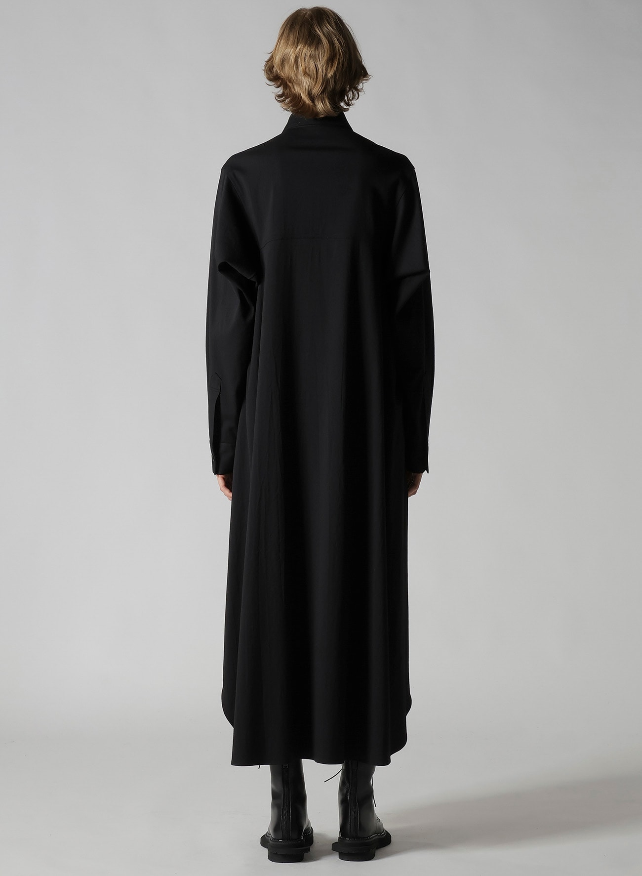 WOOL BREND TWILL MILITARY LONG DRESS
