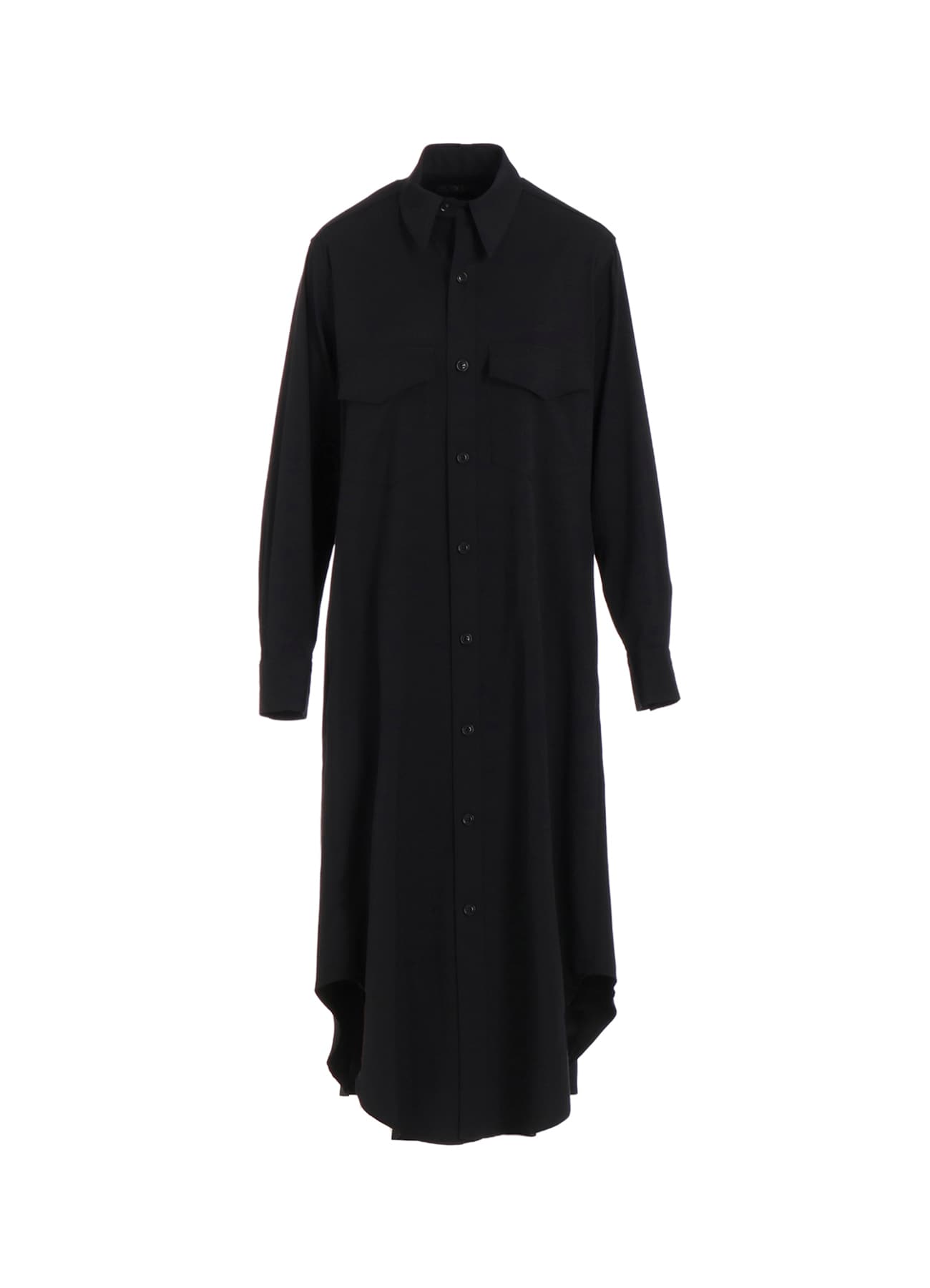 WOOL BREND TWILL MILITARY LONG DRESS