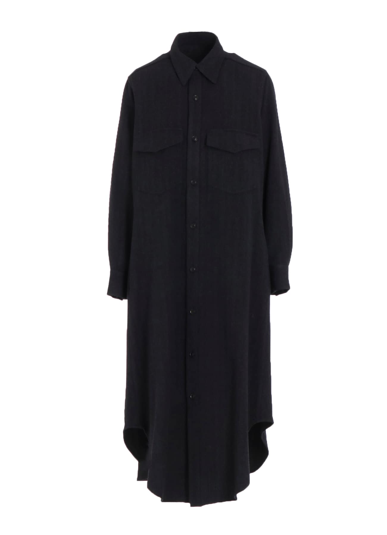 W/NY HERRINGBONE MILITARY LONG DRESS