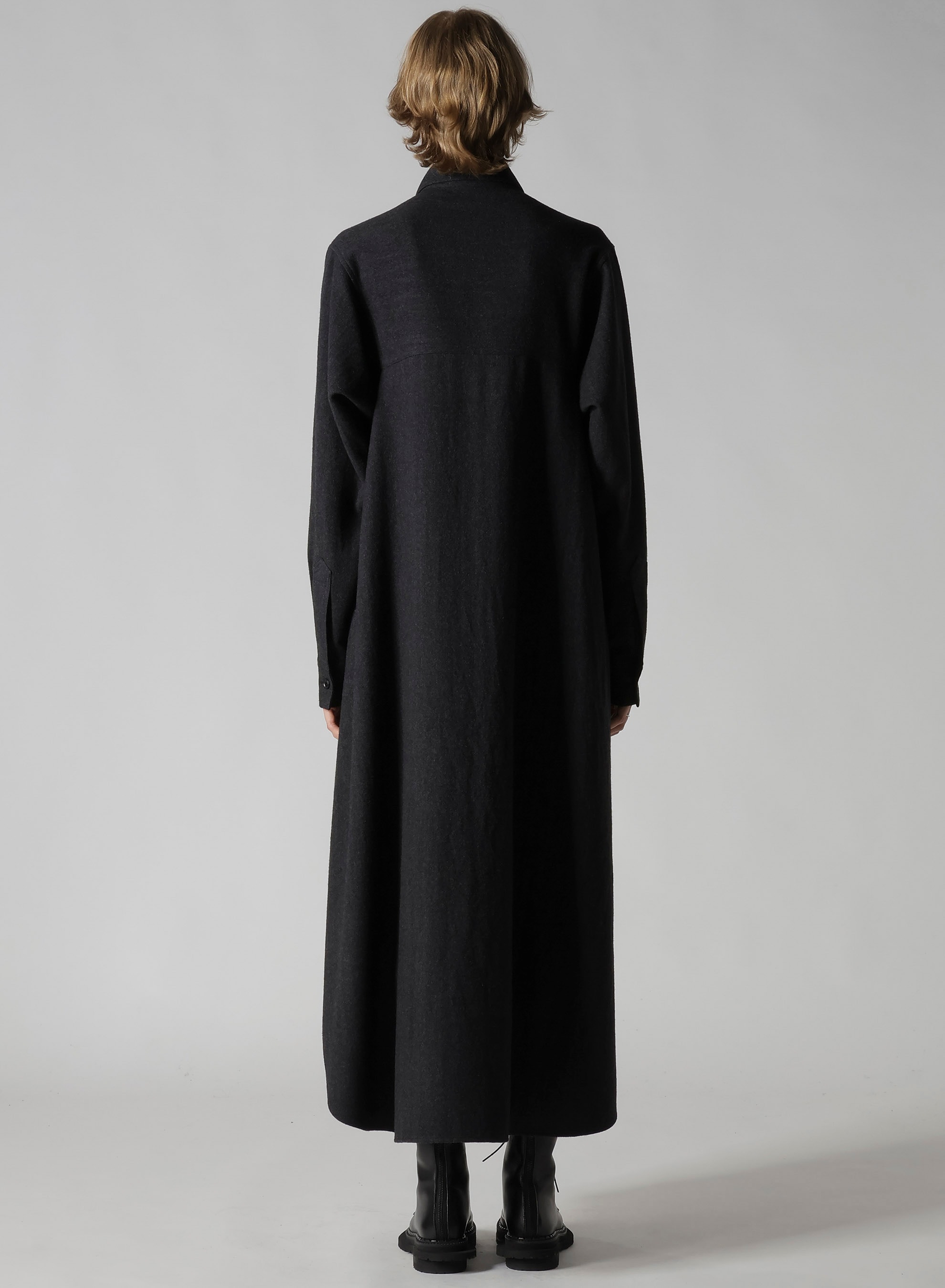 W/NY HERRINGBONE MILITARY LONG DRESS