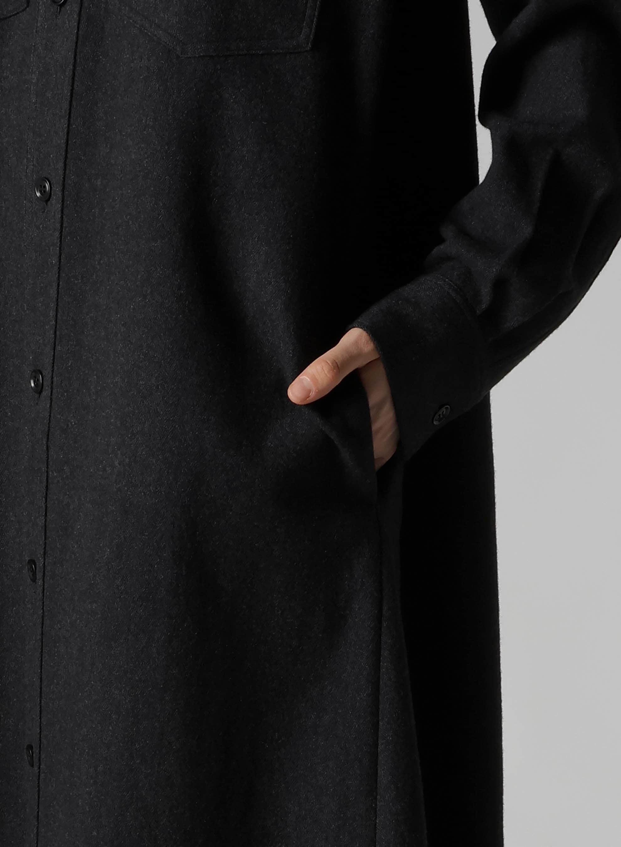 W/NY HERRINGBONE MILITARY LONG DRESS