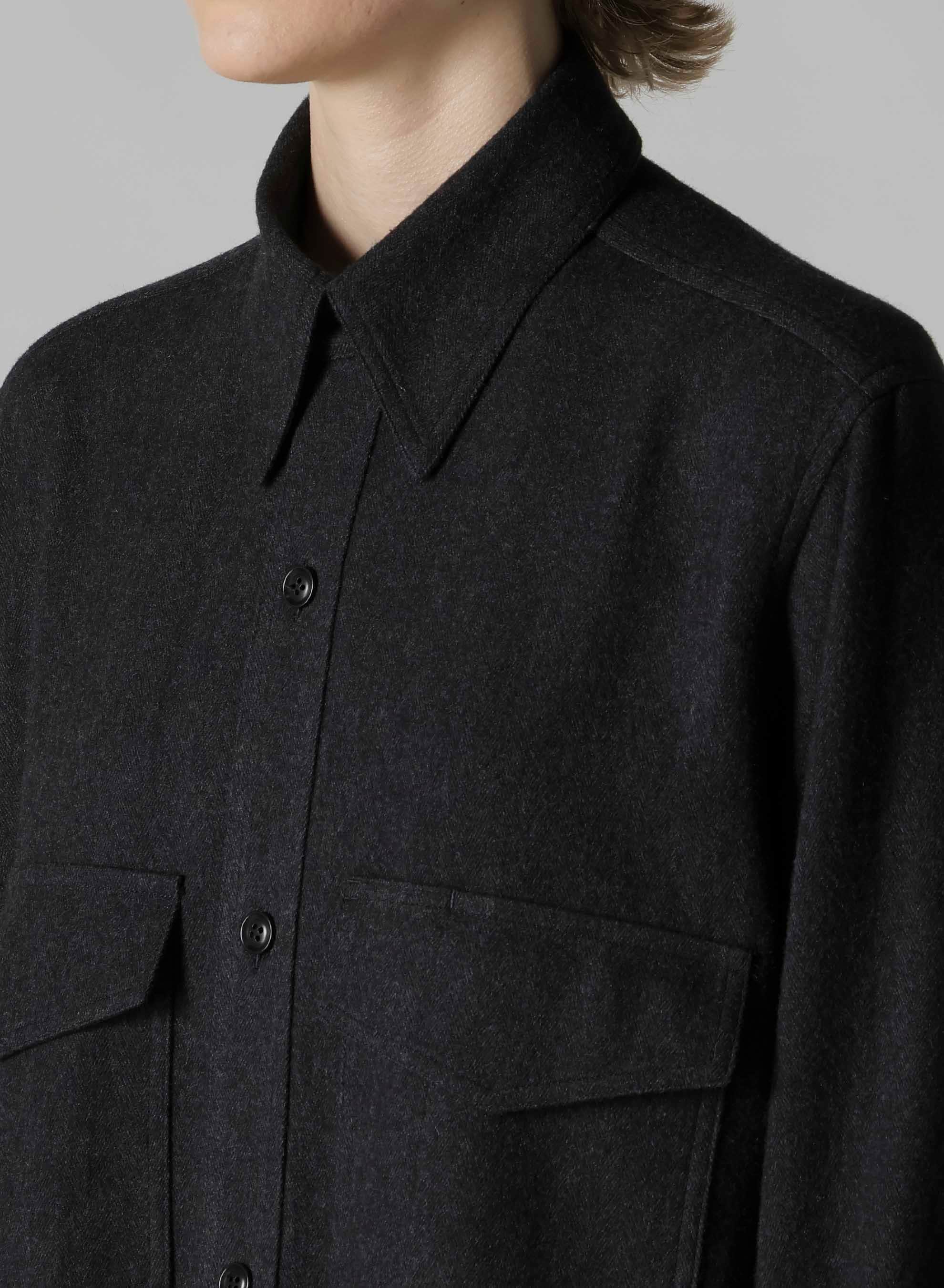 W/NY HERRINGBONE MILITARY LONG DRESS