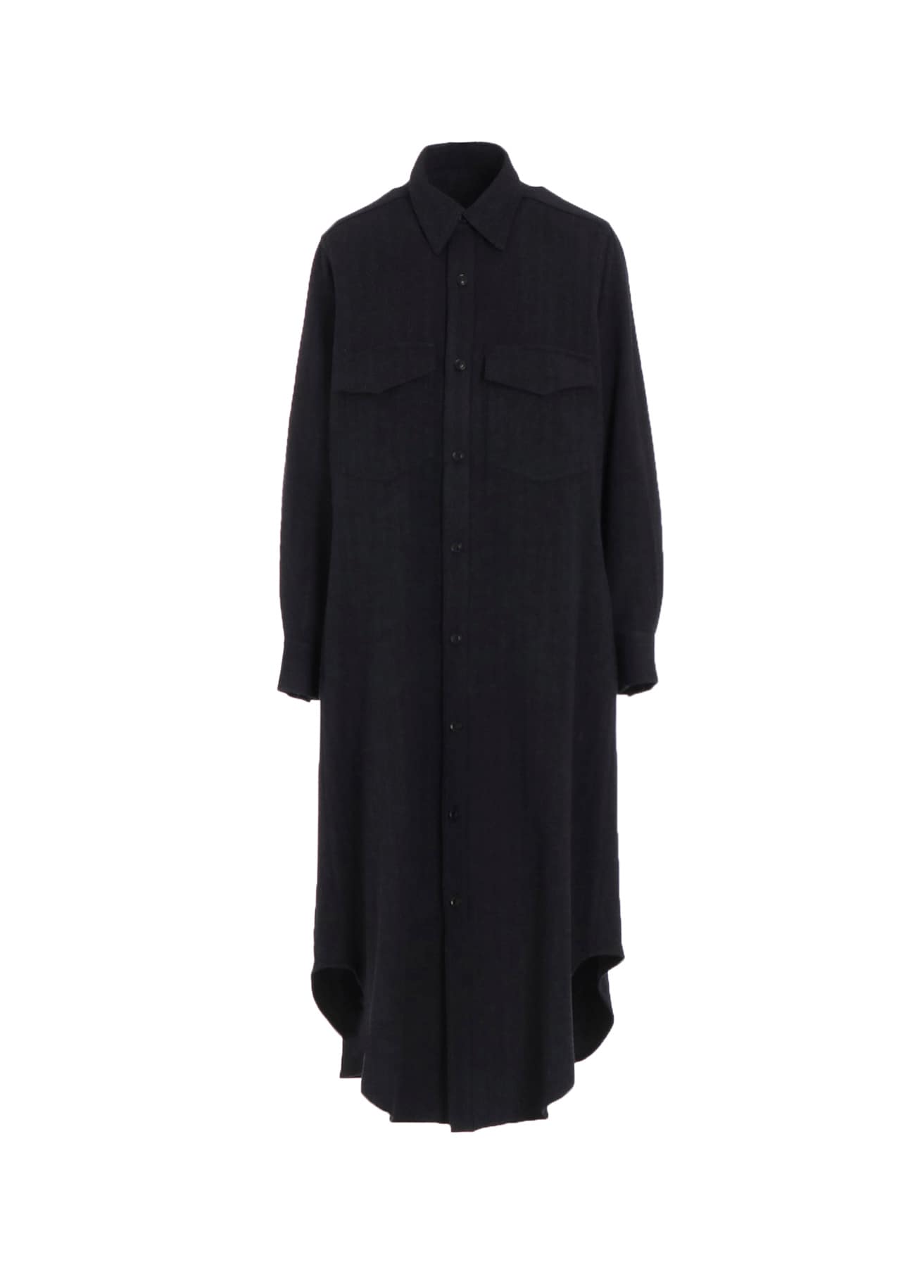 W/NY HERRINGBONE MILITARY LONG DRESS
