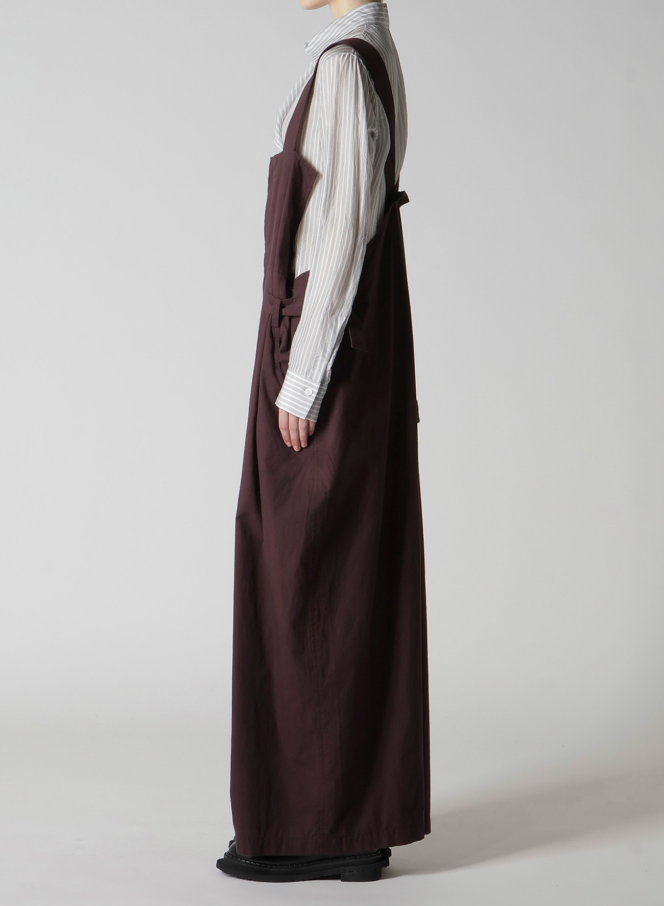 GARMENT-DYED BIG OVERALL(XS Bordeaux): Y's｜THE SHOP YOHJI