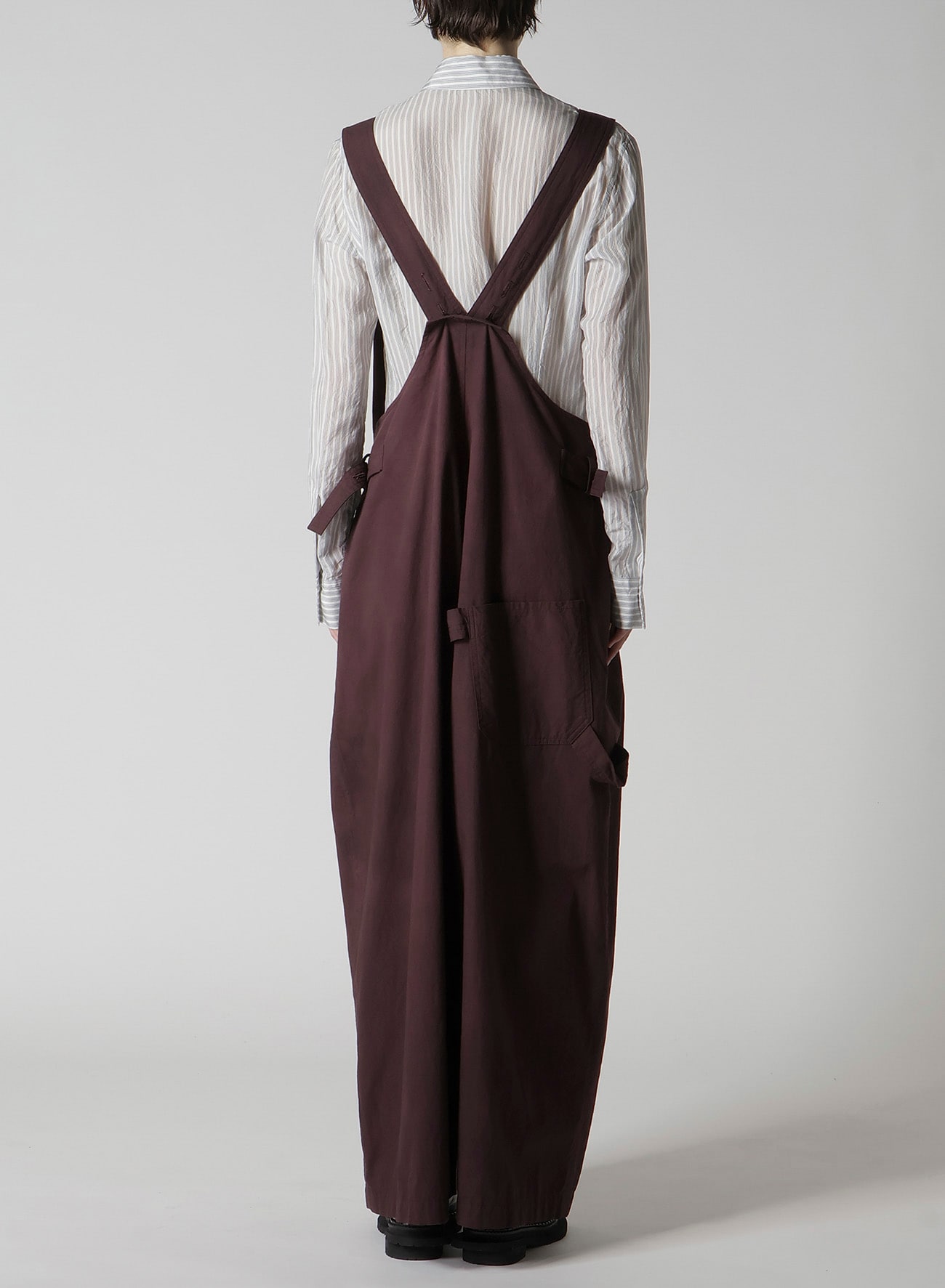 GARMENT-DYED BIG OVERALL(XS Bordeaux): Y's｜THE SHOP YOHJI
