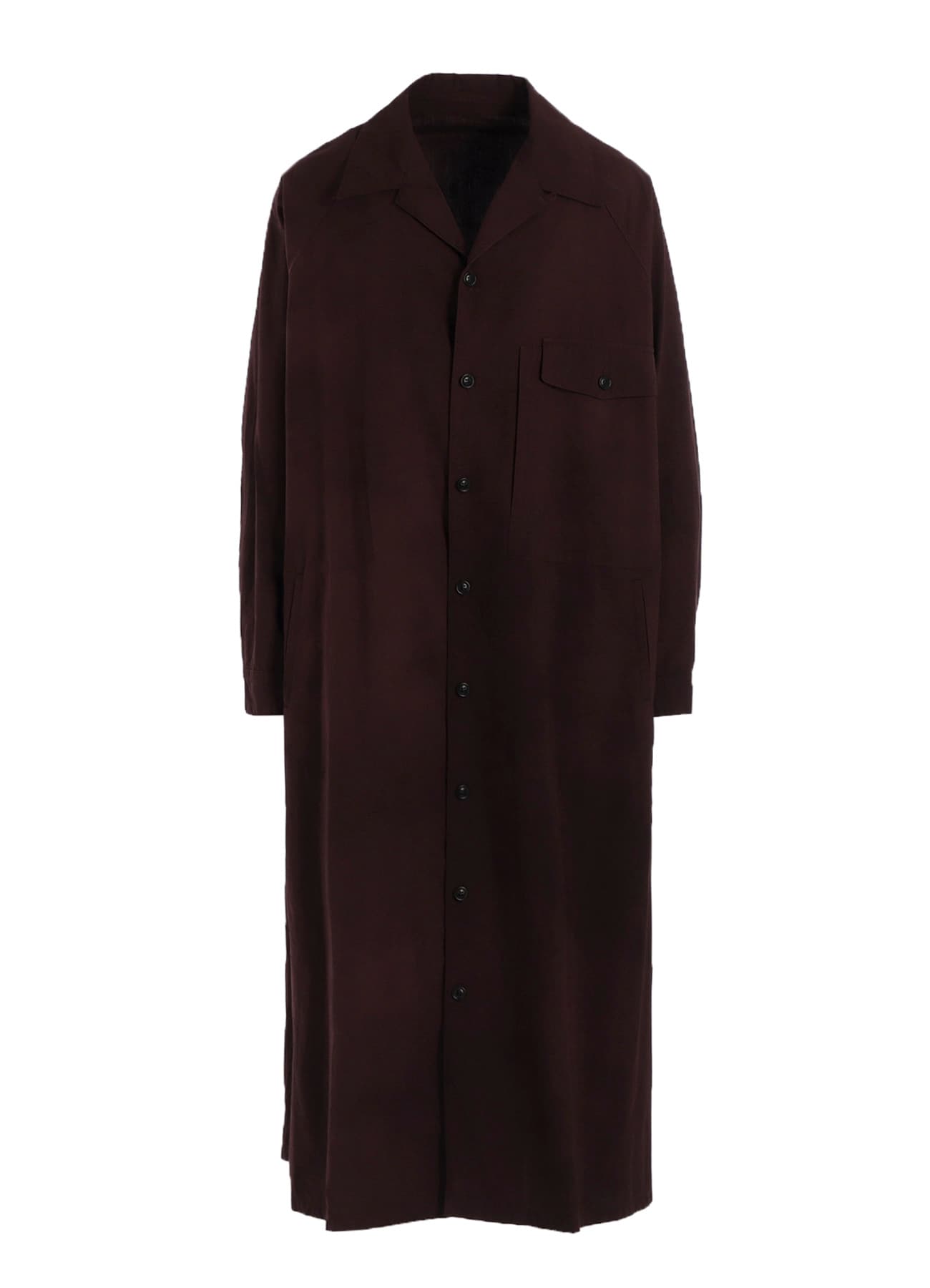 GARMENT-DYED OPEN COLLAR SHIRTS DRESS