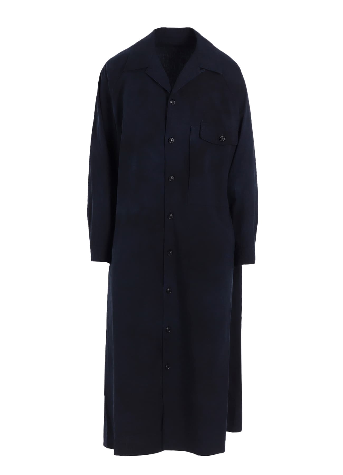 専用eradie Chemical lace ShirtOnepiece GARMENT-DYED OPEN COLLAR SHIRTS DRESS(XS Navy): Y's｜THE