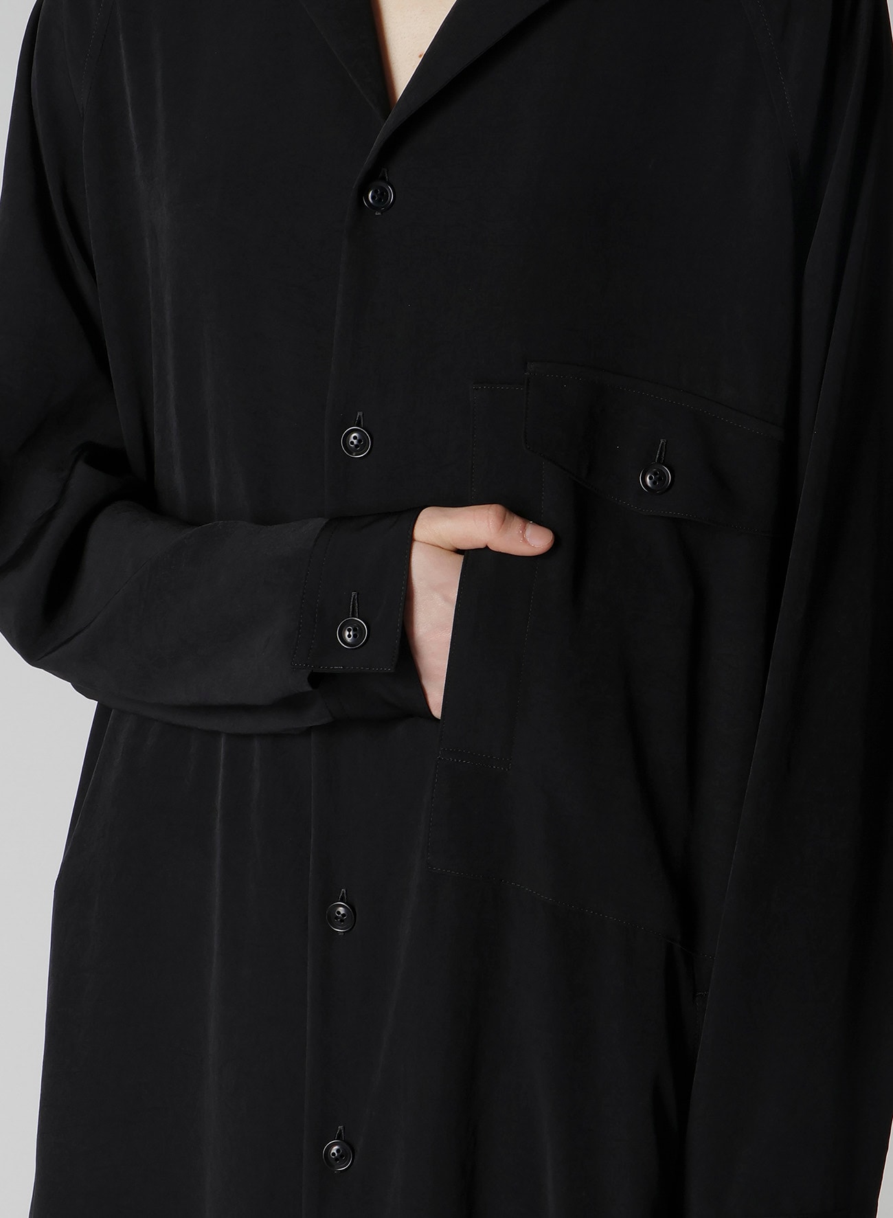 じるで COTTON JAPANESE PAPER TWILL FLAP SHAPE J(XS Black): Vintage