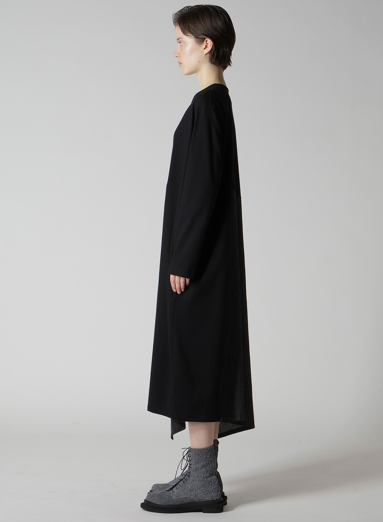 辰宮晴臣 OOTD セット② DENIM COMBINATION LONG SLEEVE DRESS(XS Black): Y's｜THE SHOP