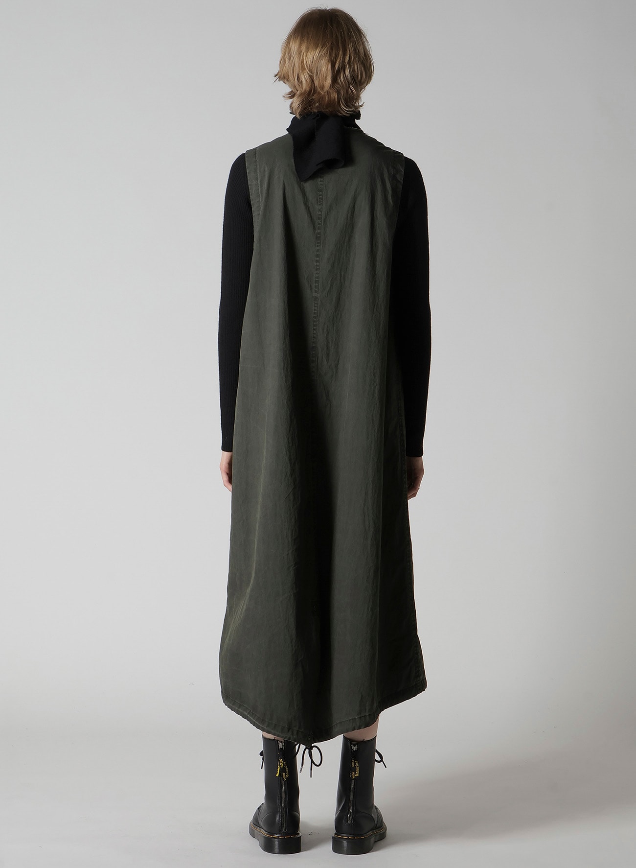 C/N PIGMENT COATED FISHTAIL DRESS(XS Khaki): Y's｜THE SHOP