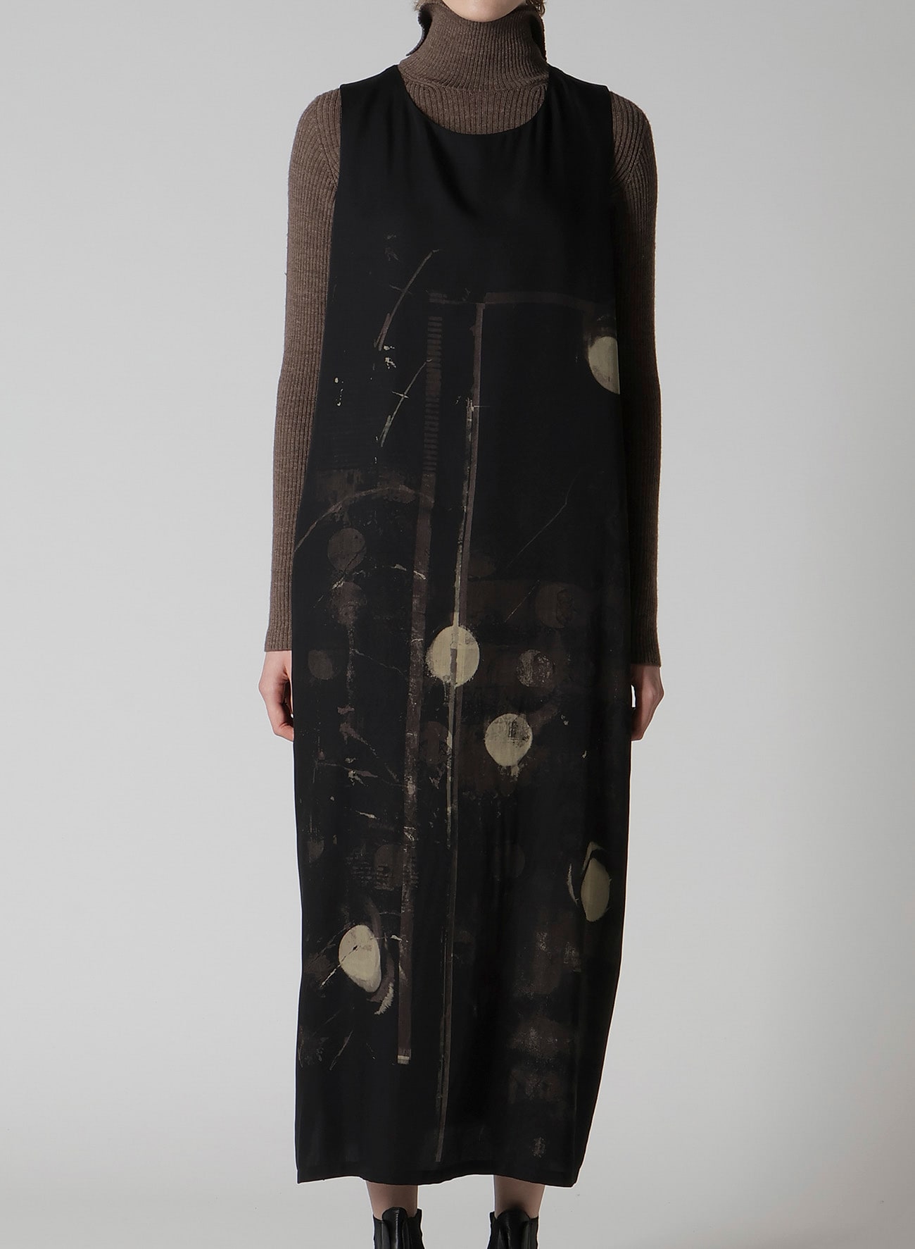 DUNGEREE TWILL SLEEVELESS DRESS