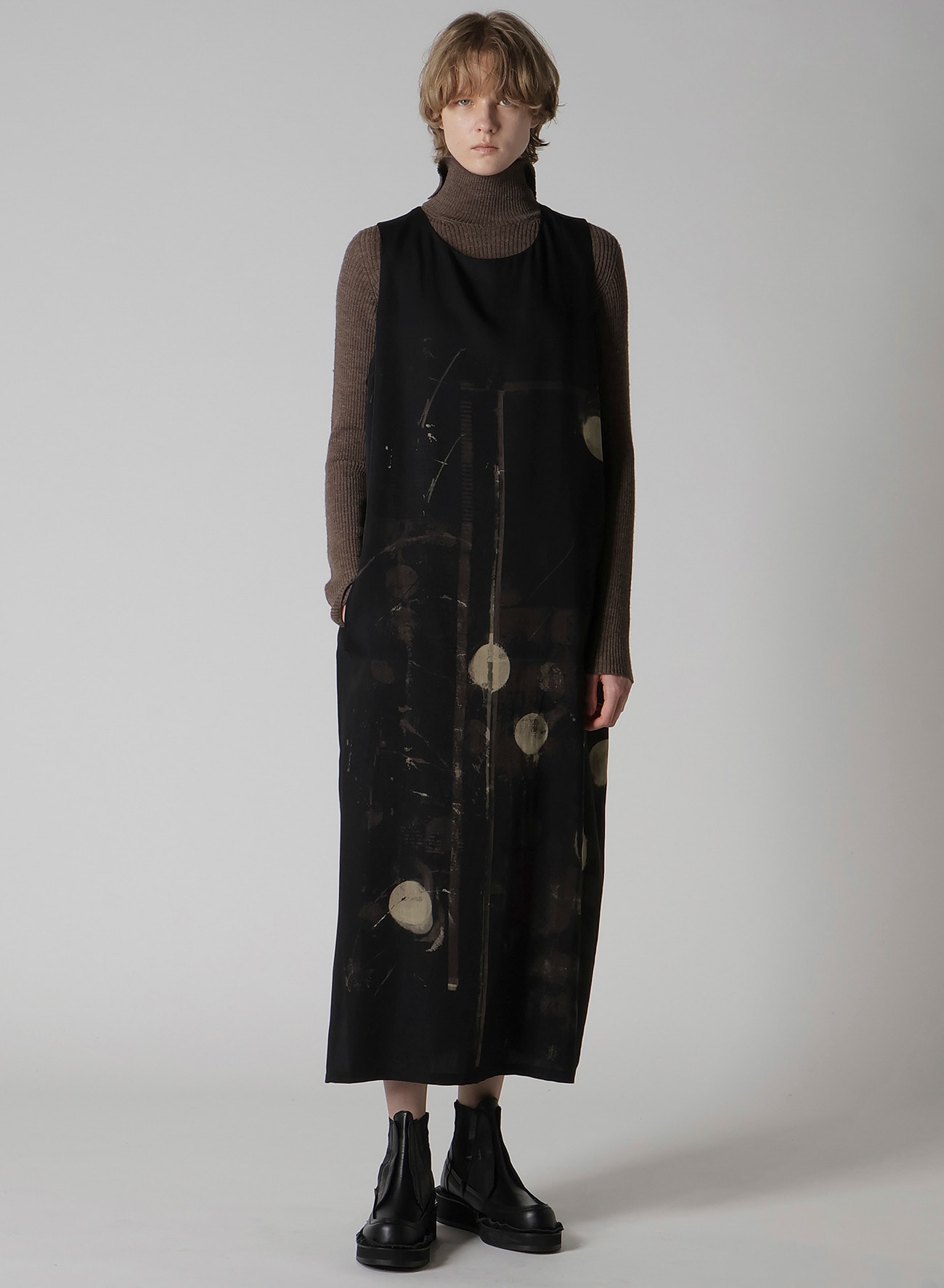 DUNGEREE TWILL SLEEVELESS DRESS