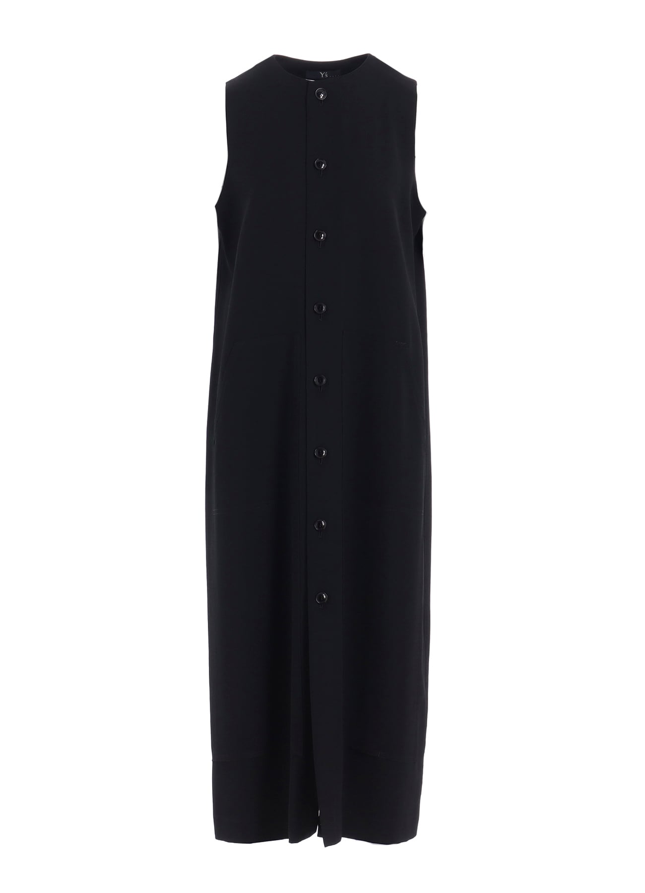 WOOL GABARDINE FRONT OPEN DRESS
