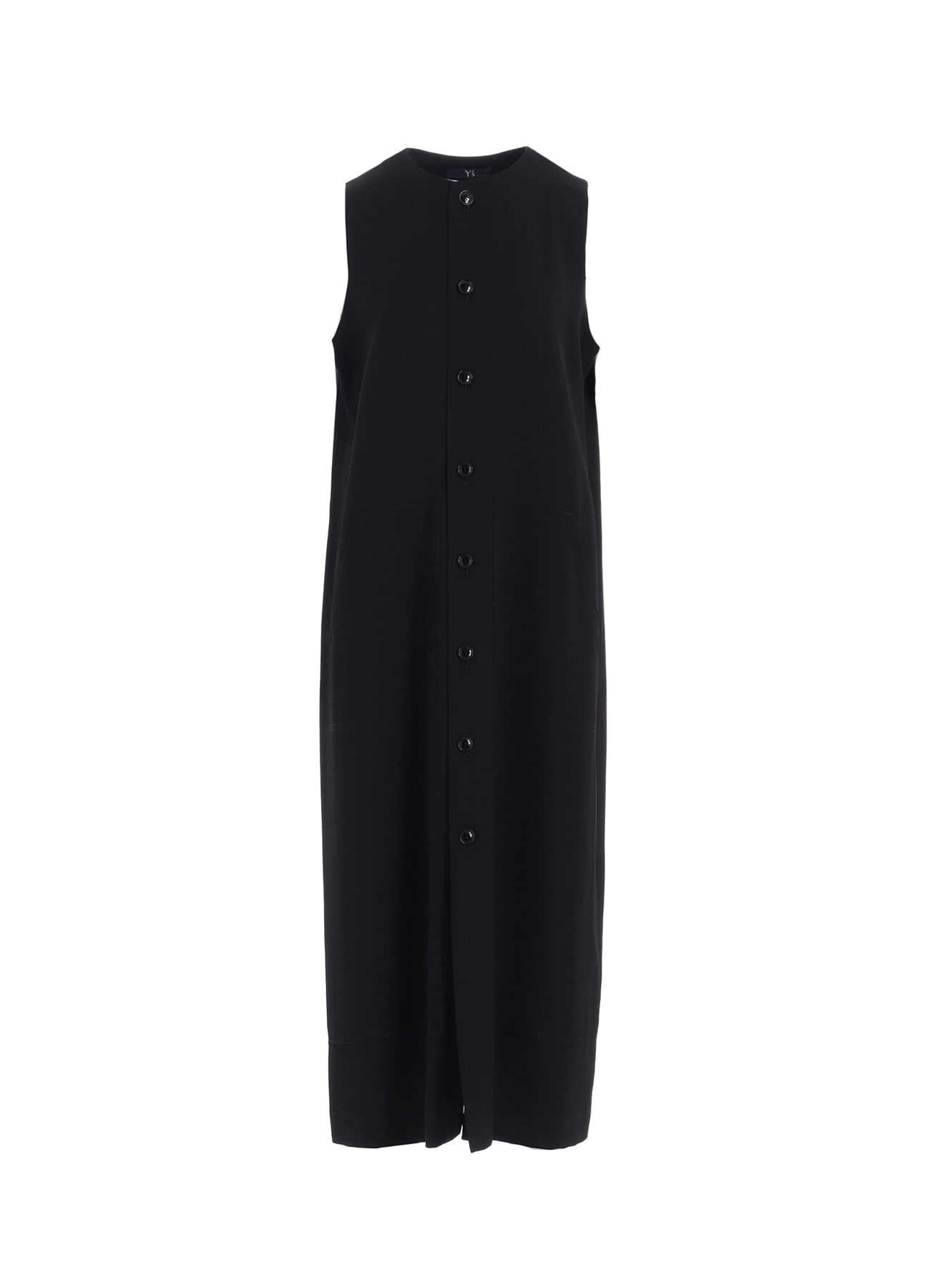 WOOL GABARDINE FRONT OPEN DRESS