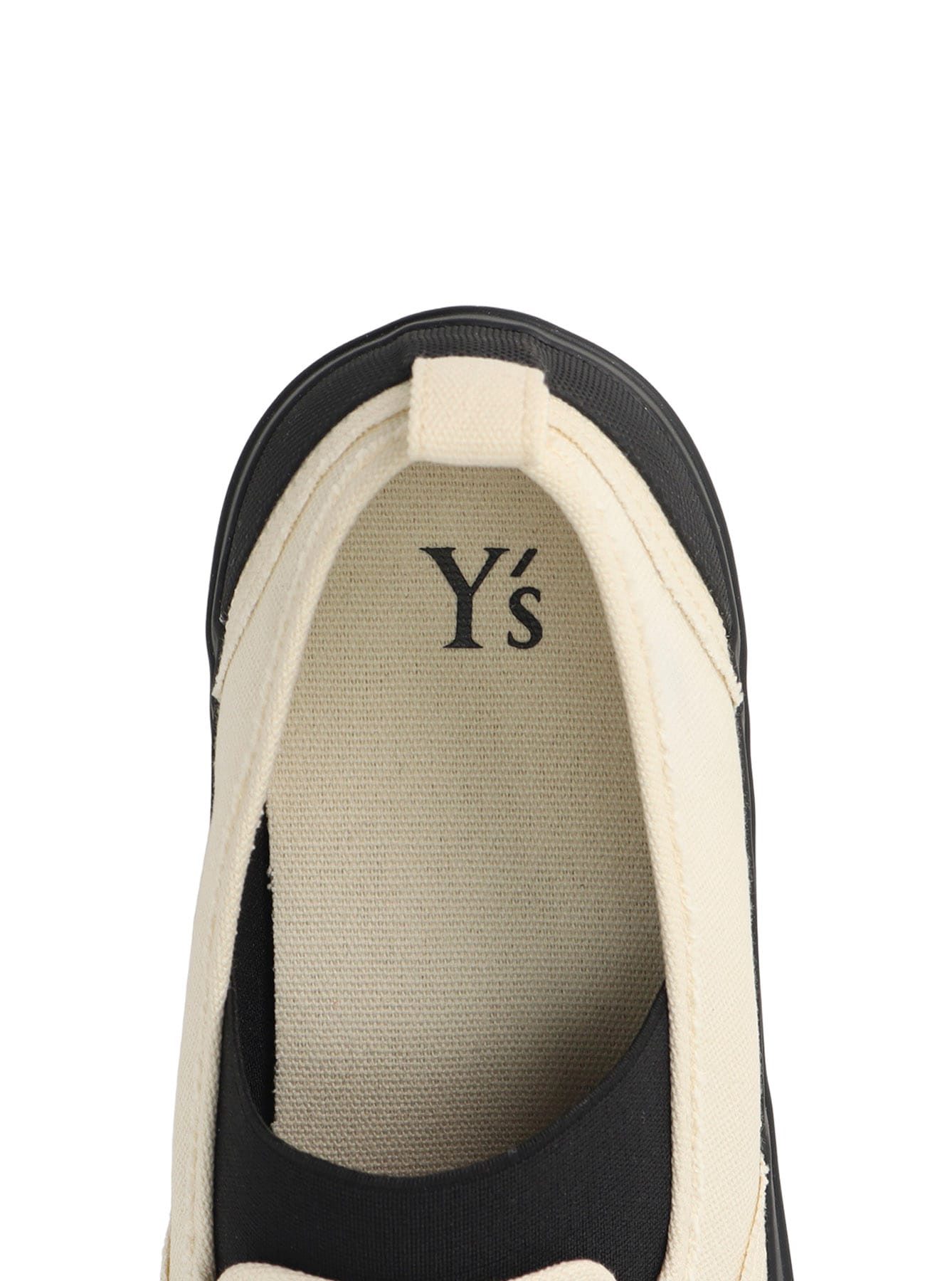 COTTON CANVAS SLIP ONS(23 Off White): Y's｜THE SHOP YOHJI