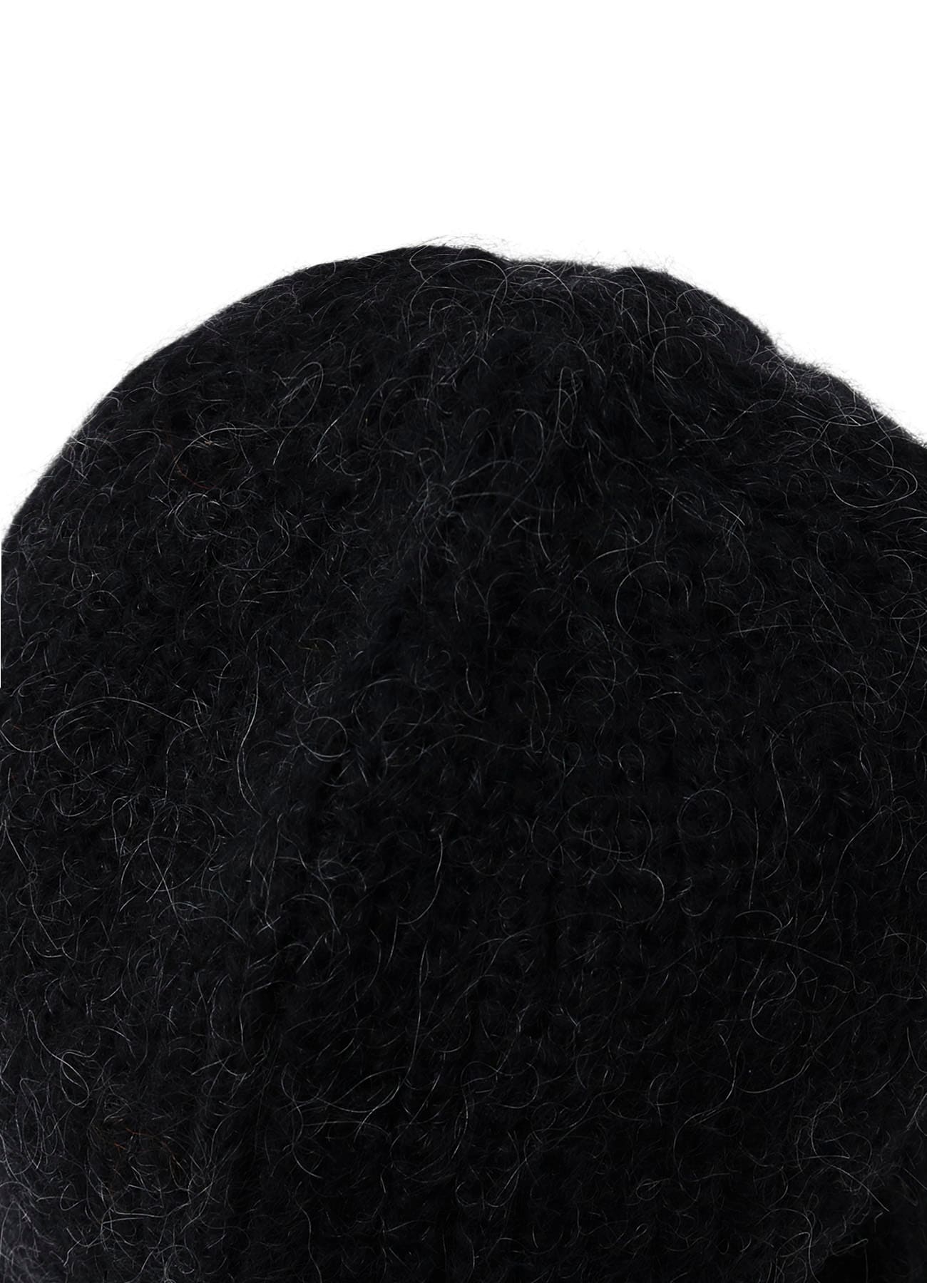MOHAIR WOOL COMBINATION KNIT BEANIE