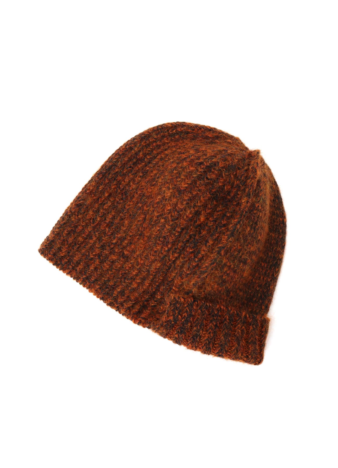MOHAIR WOOL COMBINATION KNIT BEANIE
