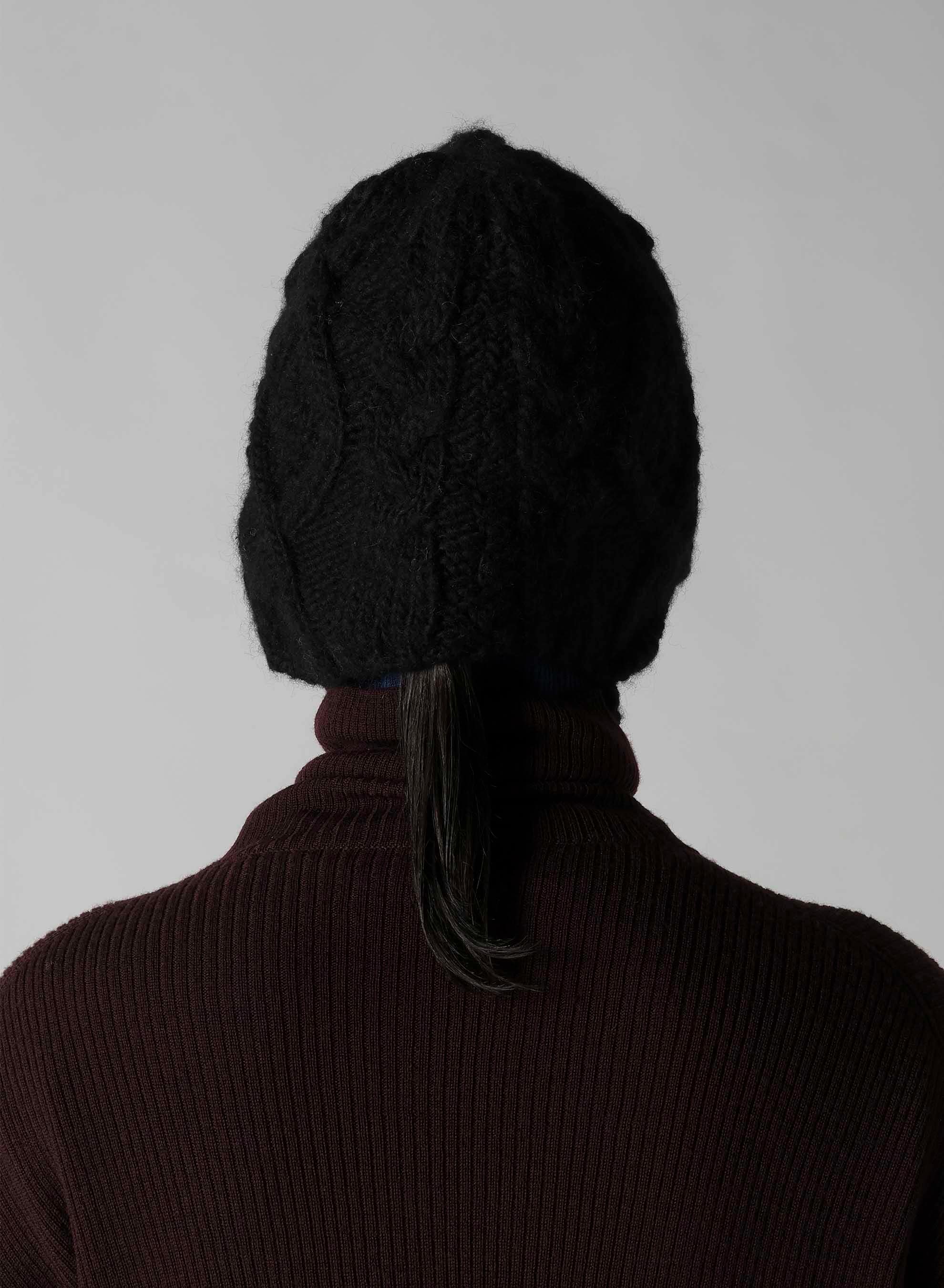 SLUB WOOL BEANIE W/ EAR FLAP