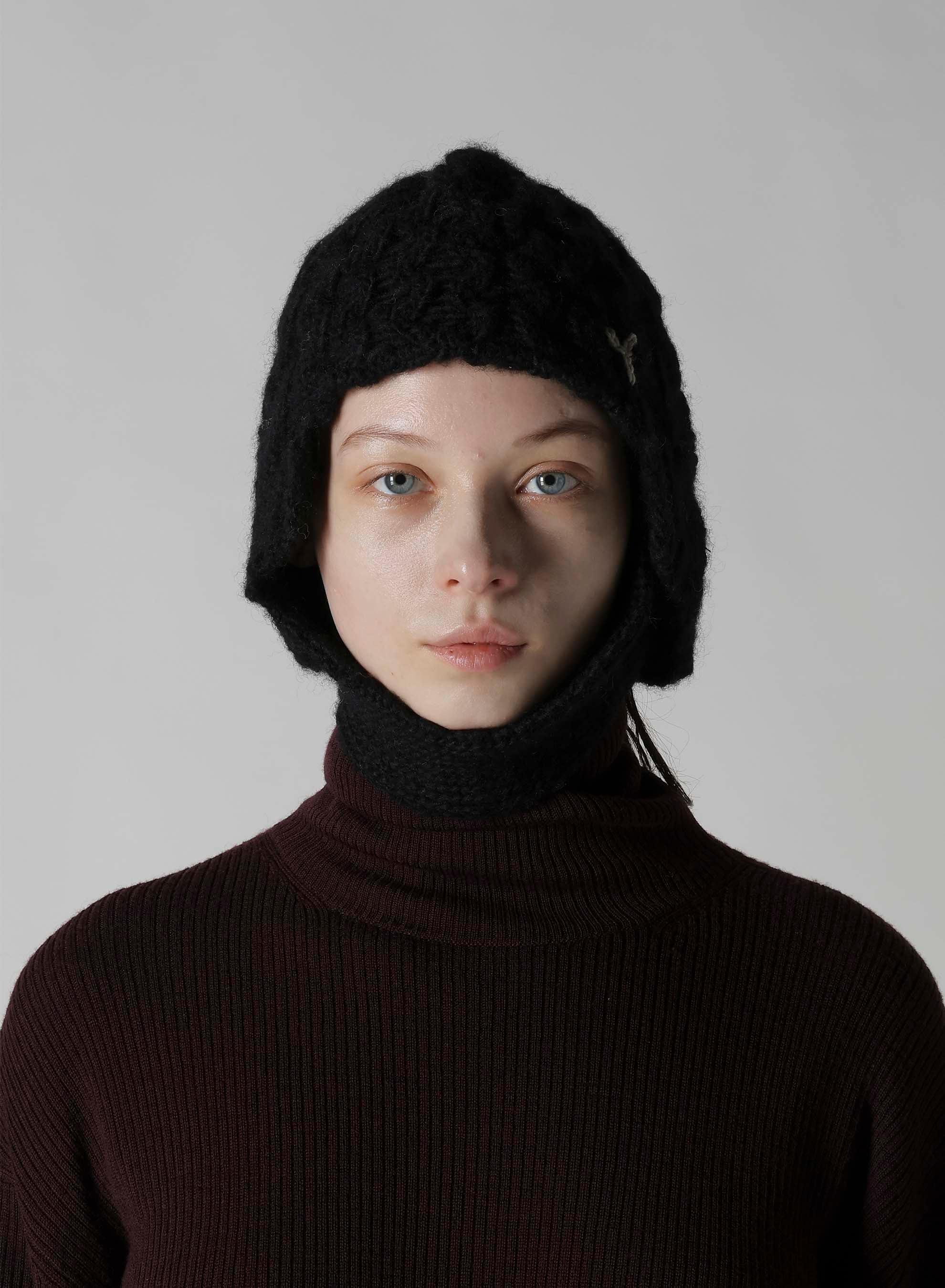 SLUB WOOL BEANIE W/ EAR FLAP