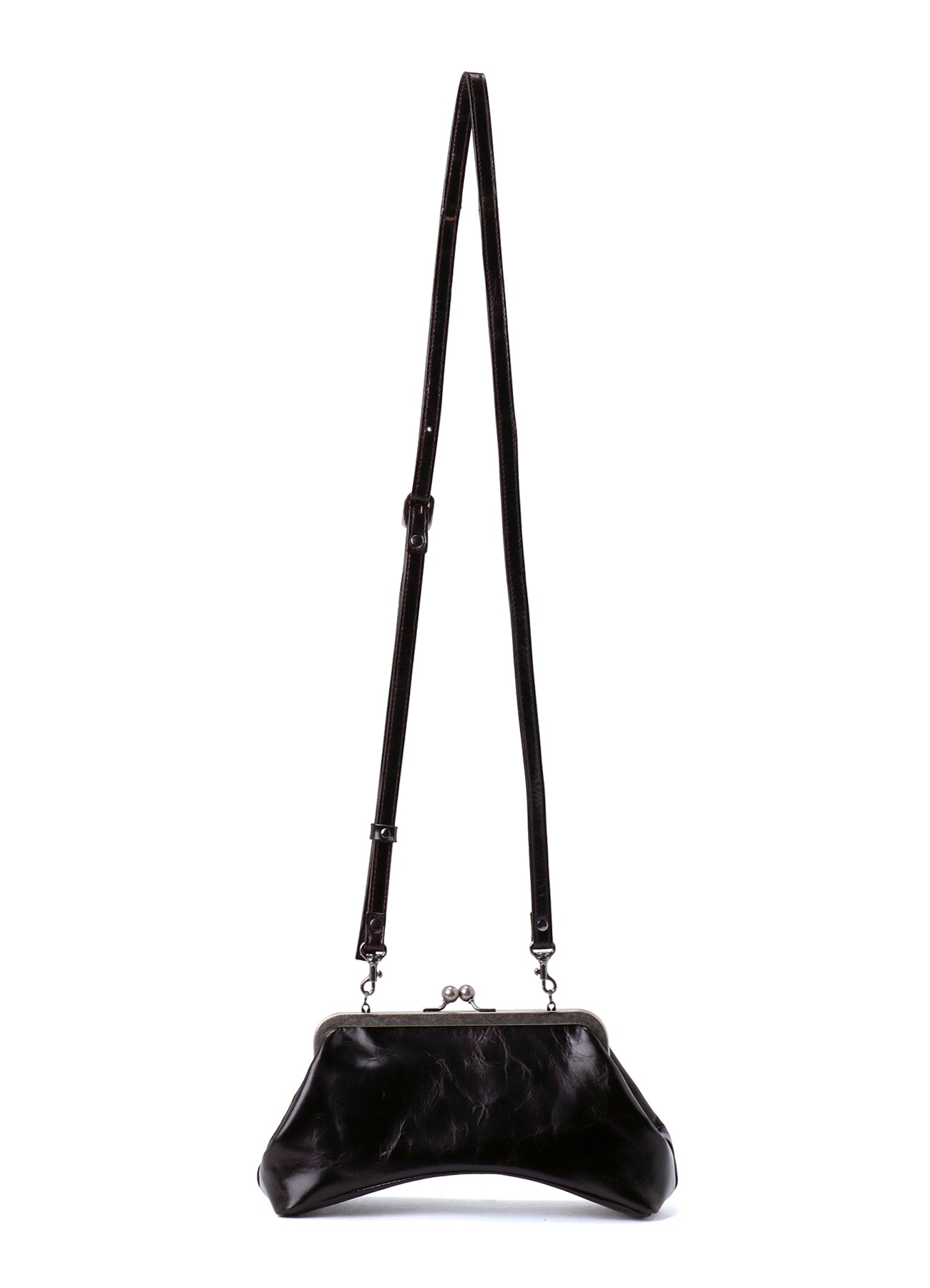 GLOSSY LEATHER CURVY BAG S