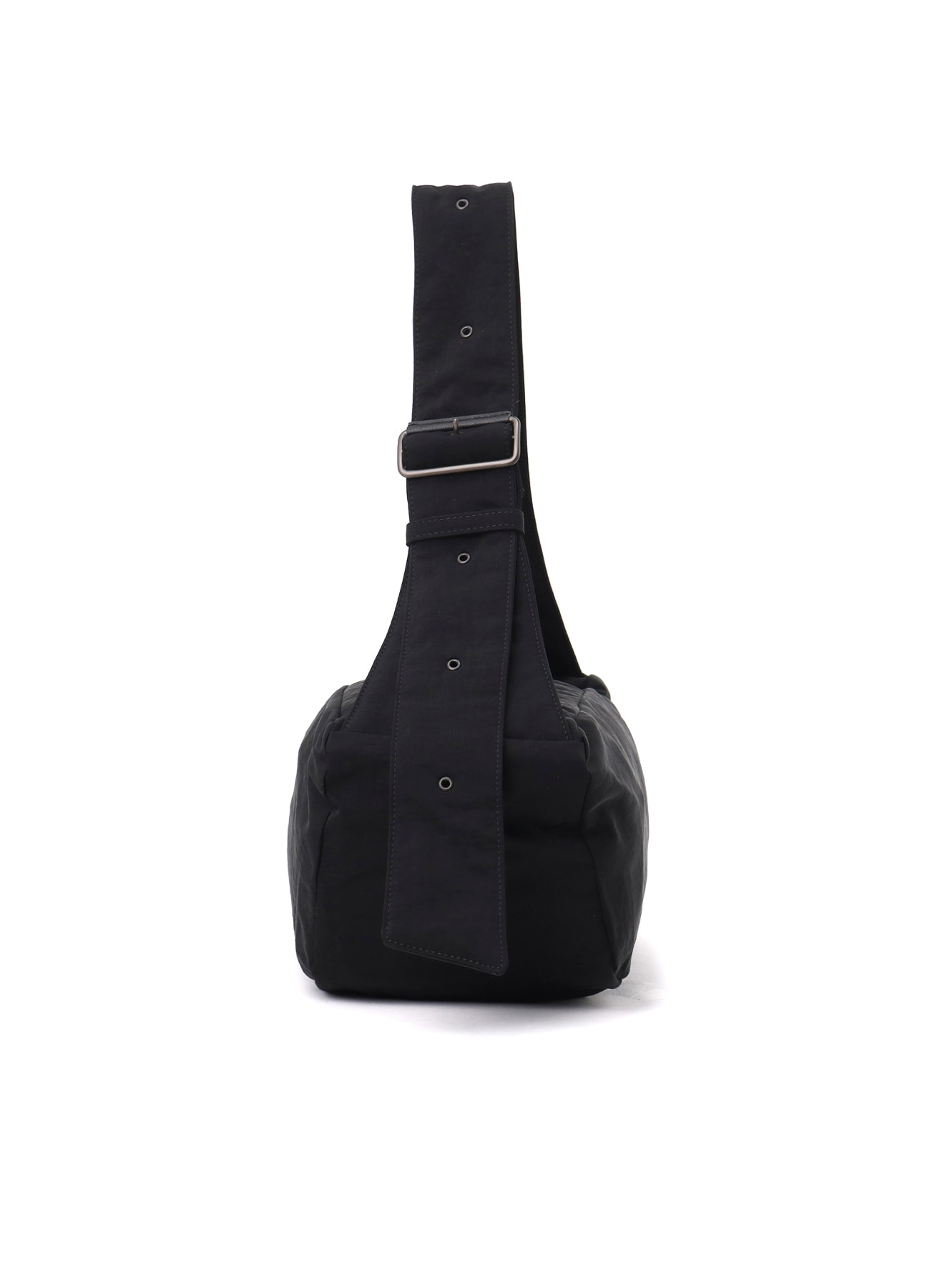 NYLON WASHER TWILL BOX SHOULDER BAG