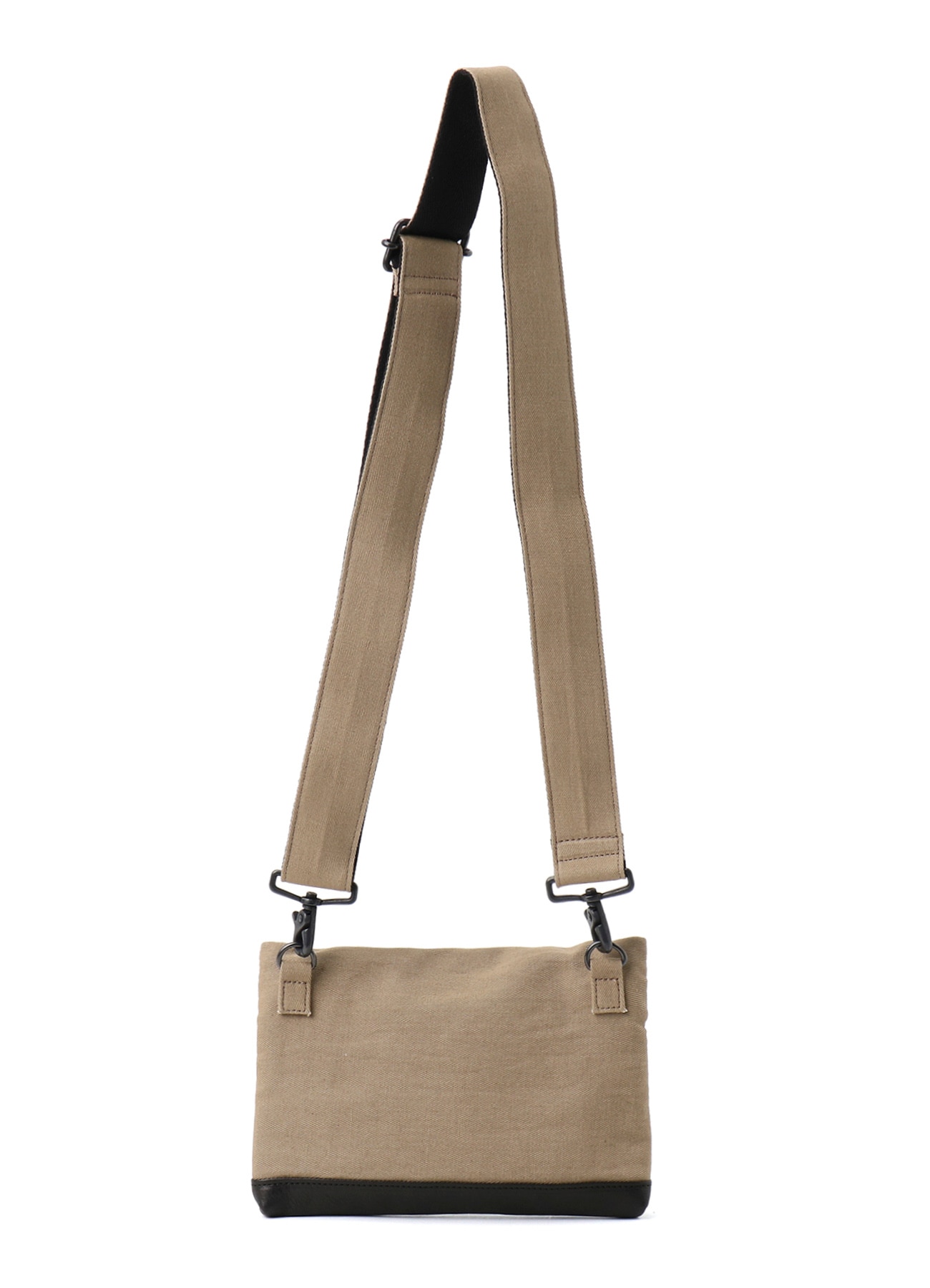 COTTON LINEN TWILL / LEATHER SACOCHE(FREE SIZE Beige): Y's